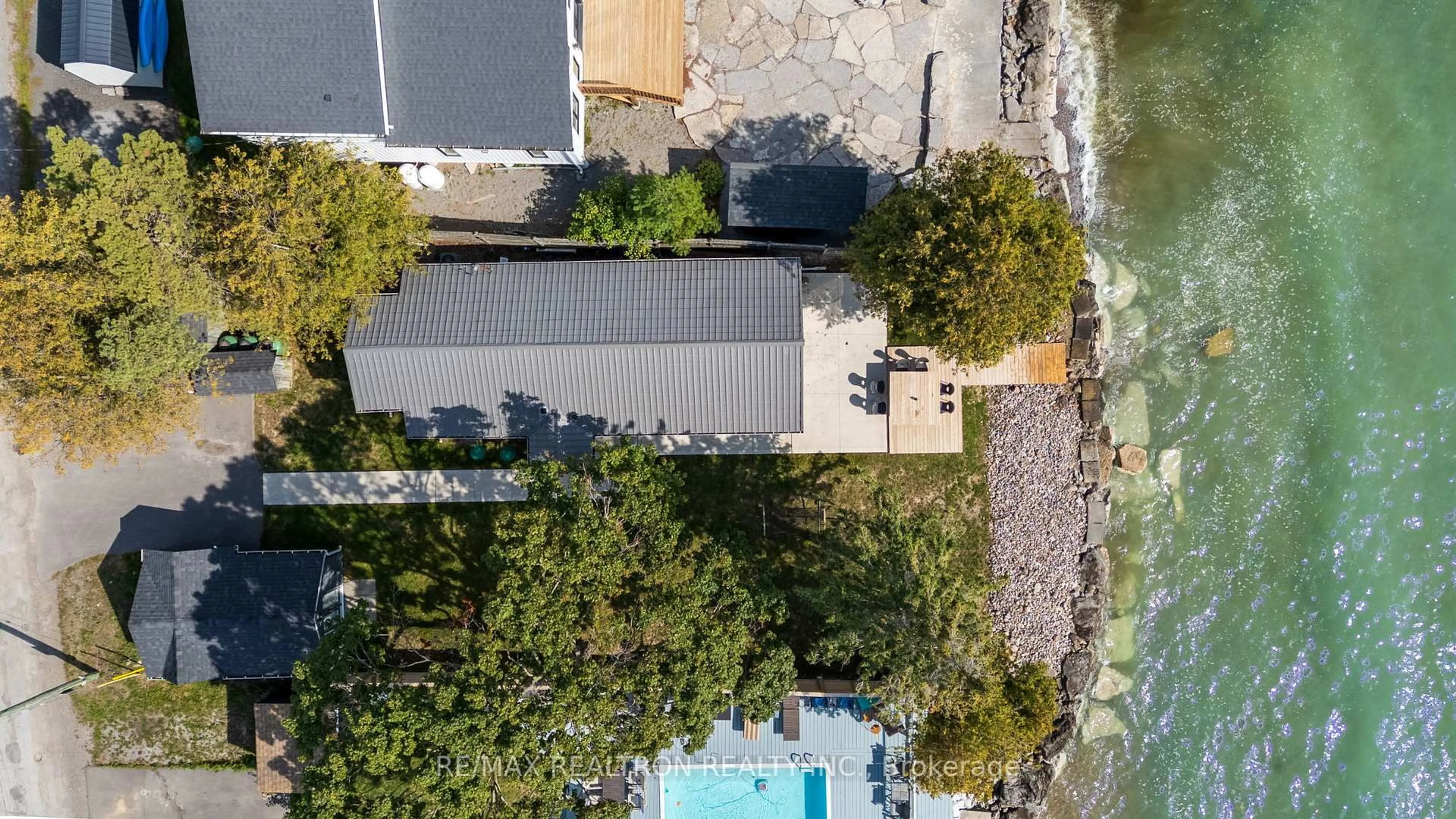 A pic from outside/outdoor area/front of a property/back of a property/a pic from drone, city buildings view from balcony for 63 Cedar Crest Beach Rd, Clarington Ontario L1C 3K3