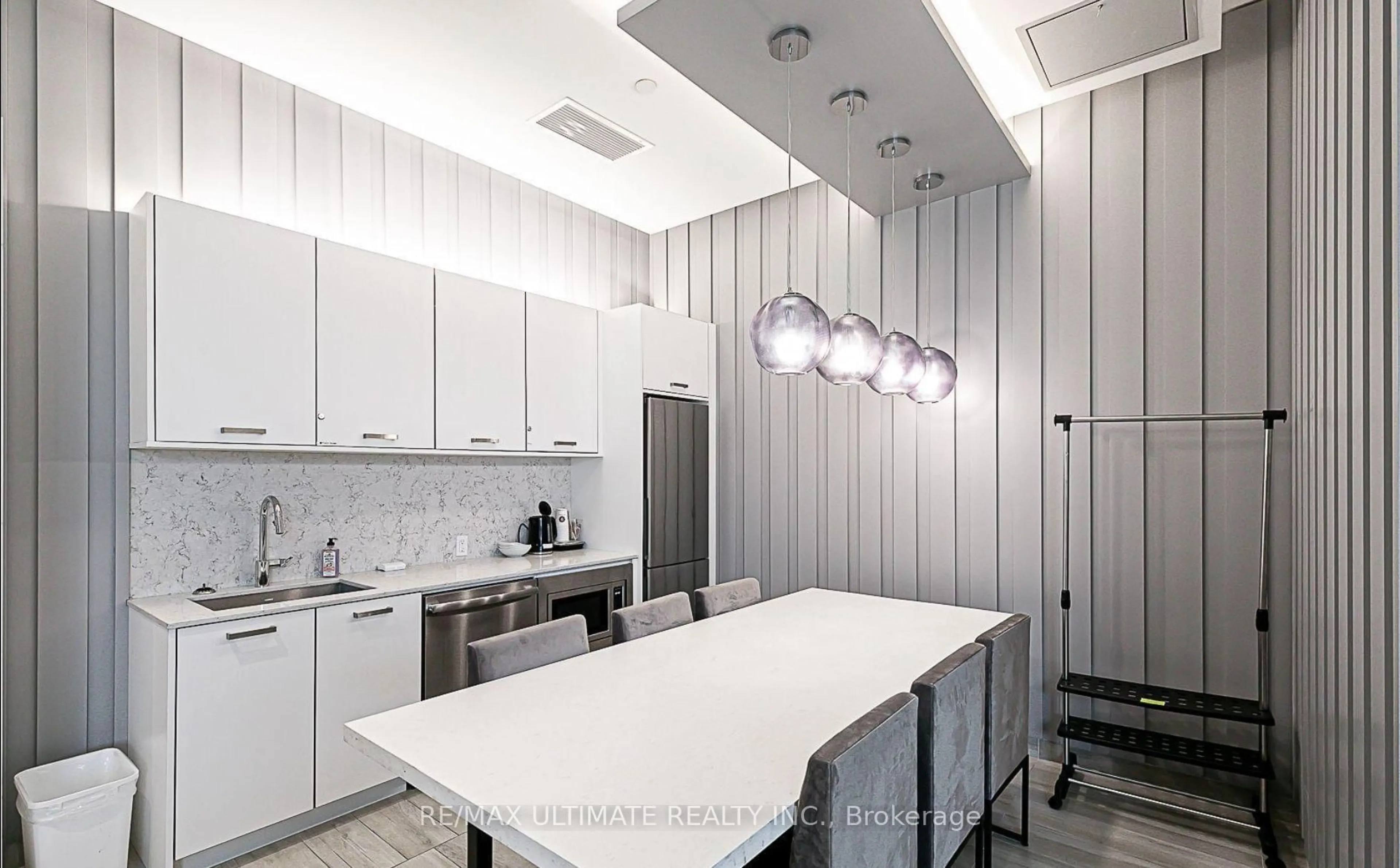Contemporary kitchen, ceramic/tile floor for 1630 Queen St #301, Toronto Ontario M4L 0B3