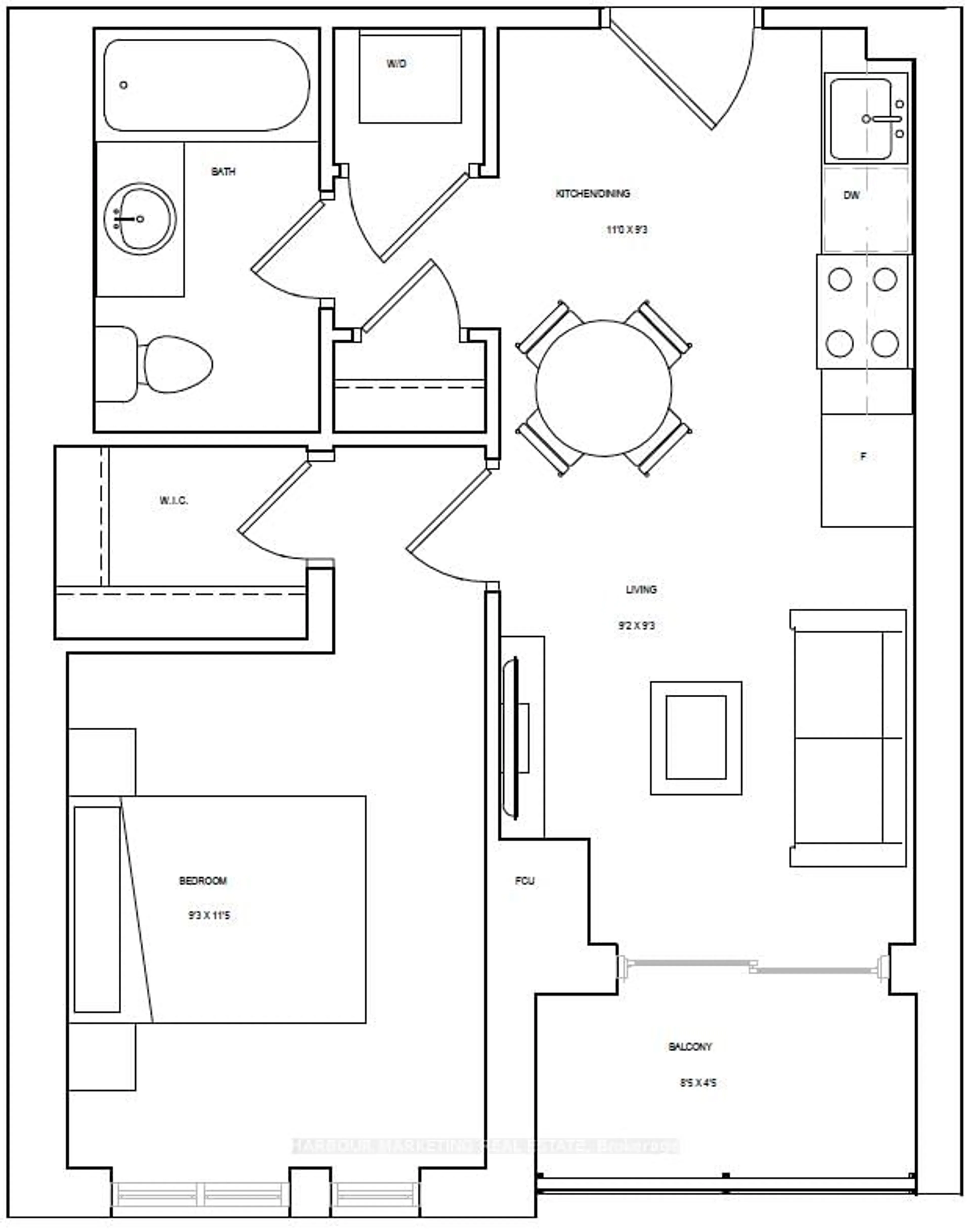 Floor plan for 3429 Sheppard Ave #B519, Toronto Ontario M1T 0C2