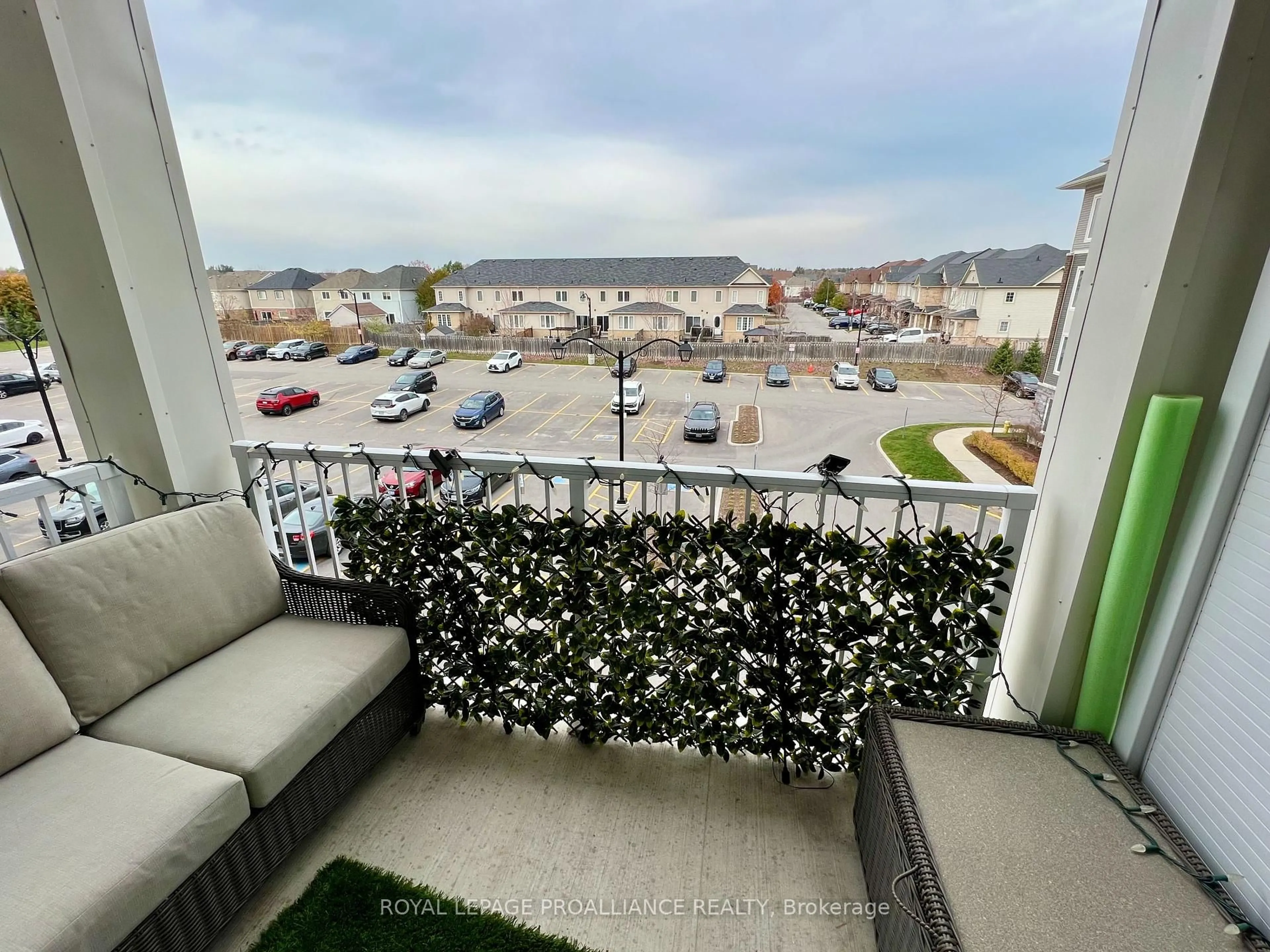 Balcony in the apartment, city buildings view from balcony for 290 Liberty St #302, Clarington Ontario L1C 0V5