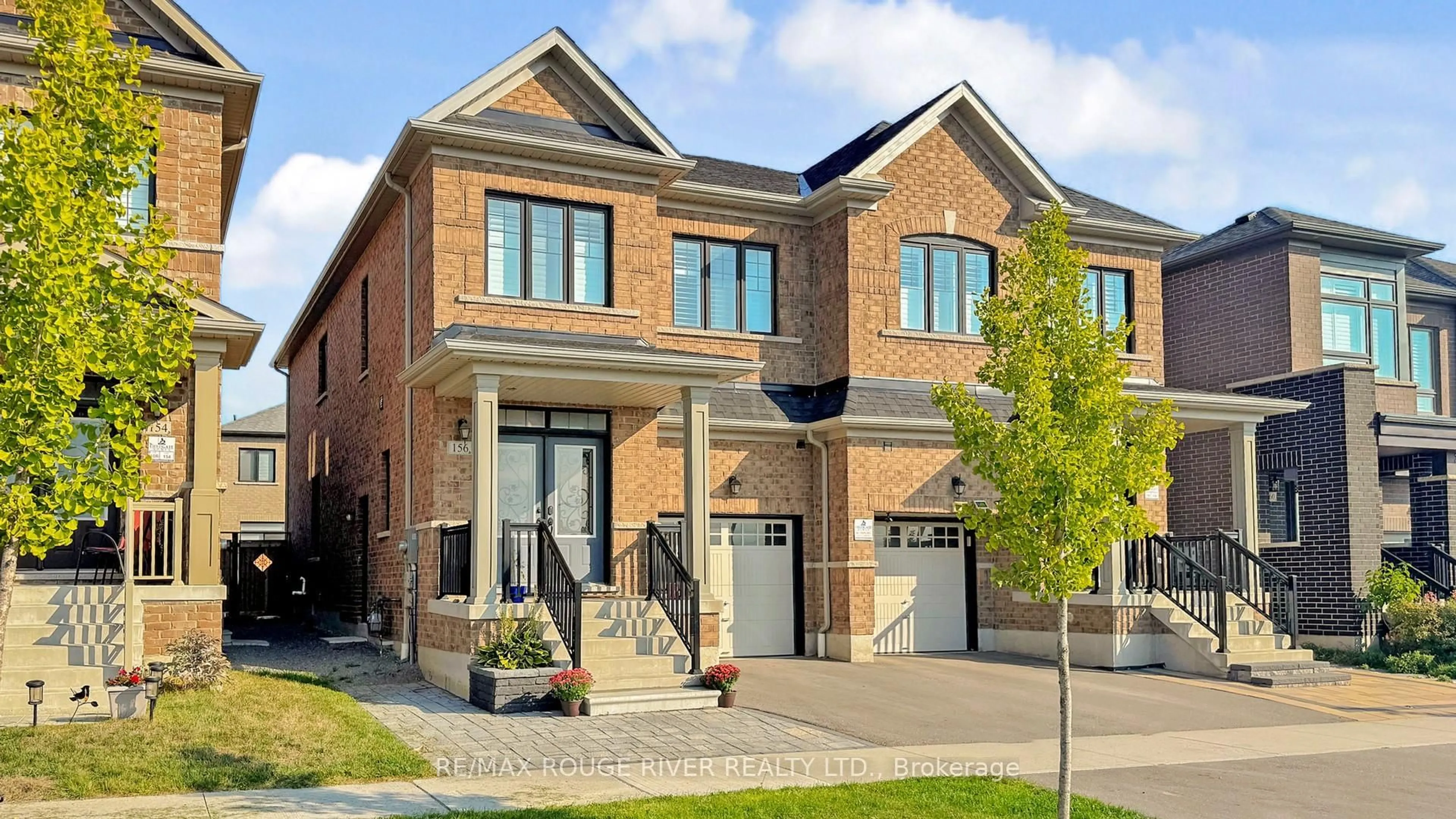 Home with brick exterior material, street for 156 Christine Elliott Ave, Whitby Ontario L1P 0L4