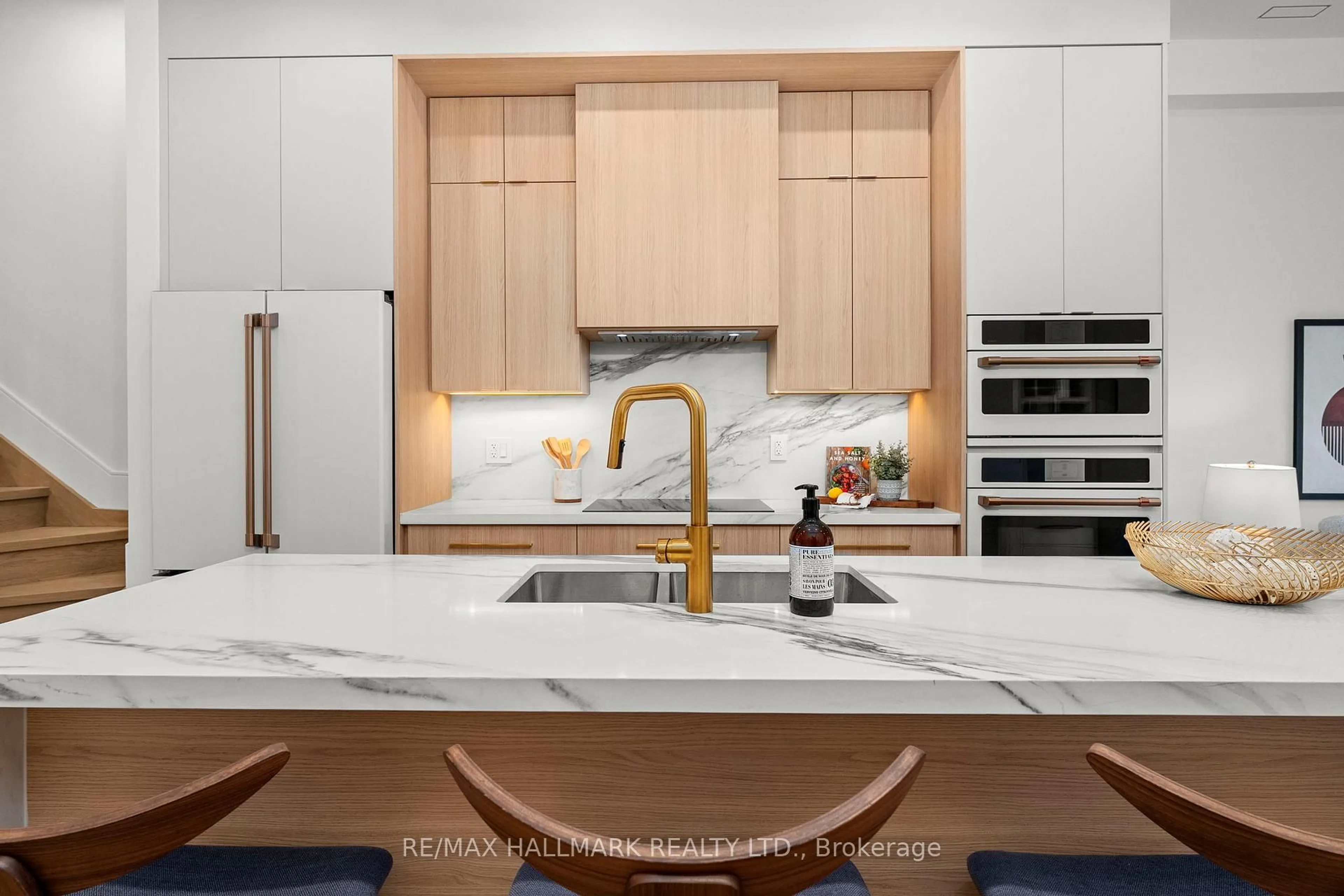 Contemporary kitchen, ceramic/tile floor for 46A Pape Ave, Toronto Ontario M4M 2V6