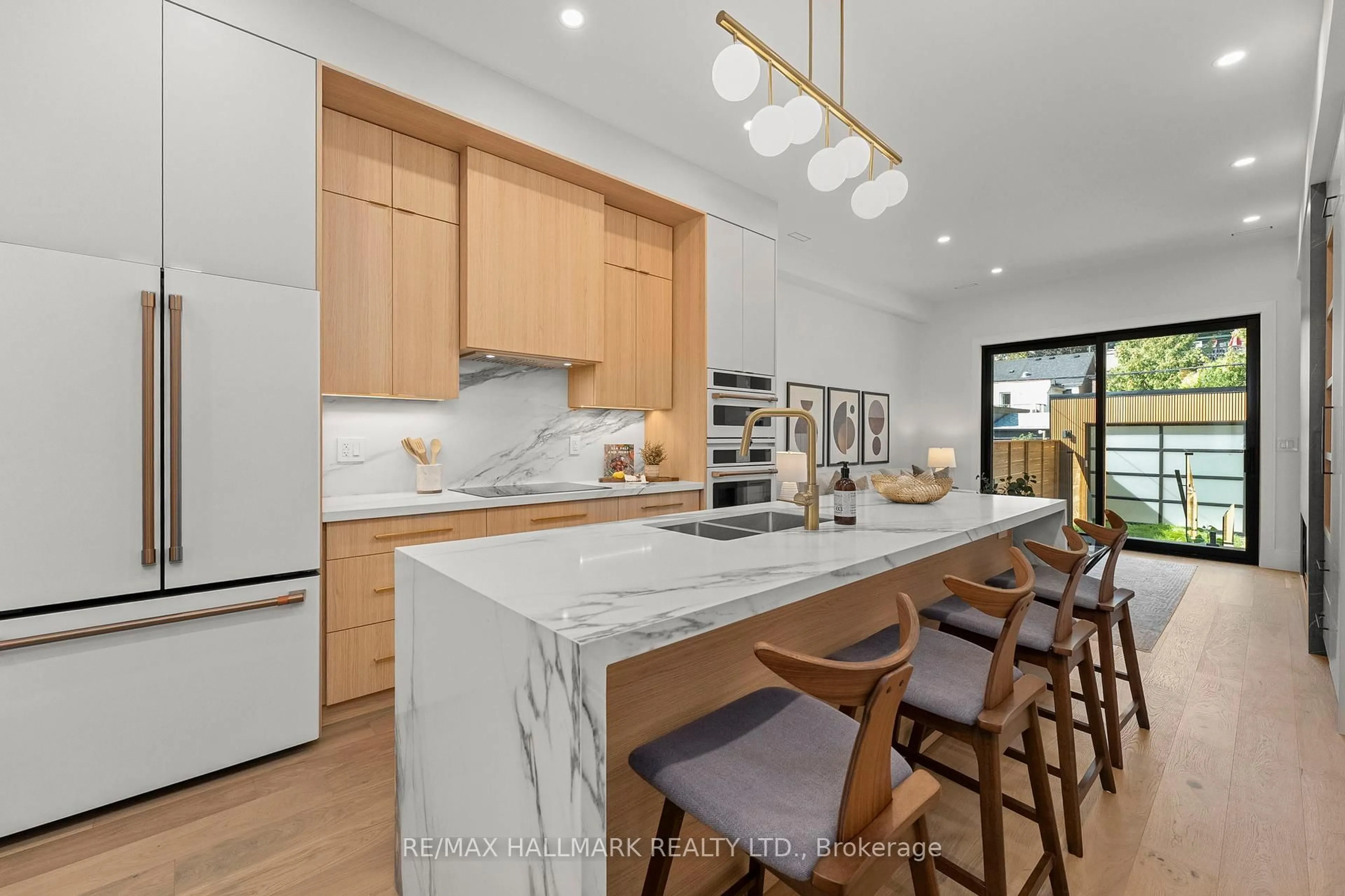 Contemporary kitchen, ceramic/tile floor for 46A Pape Ave, Toronto Ontario M4M 2V6