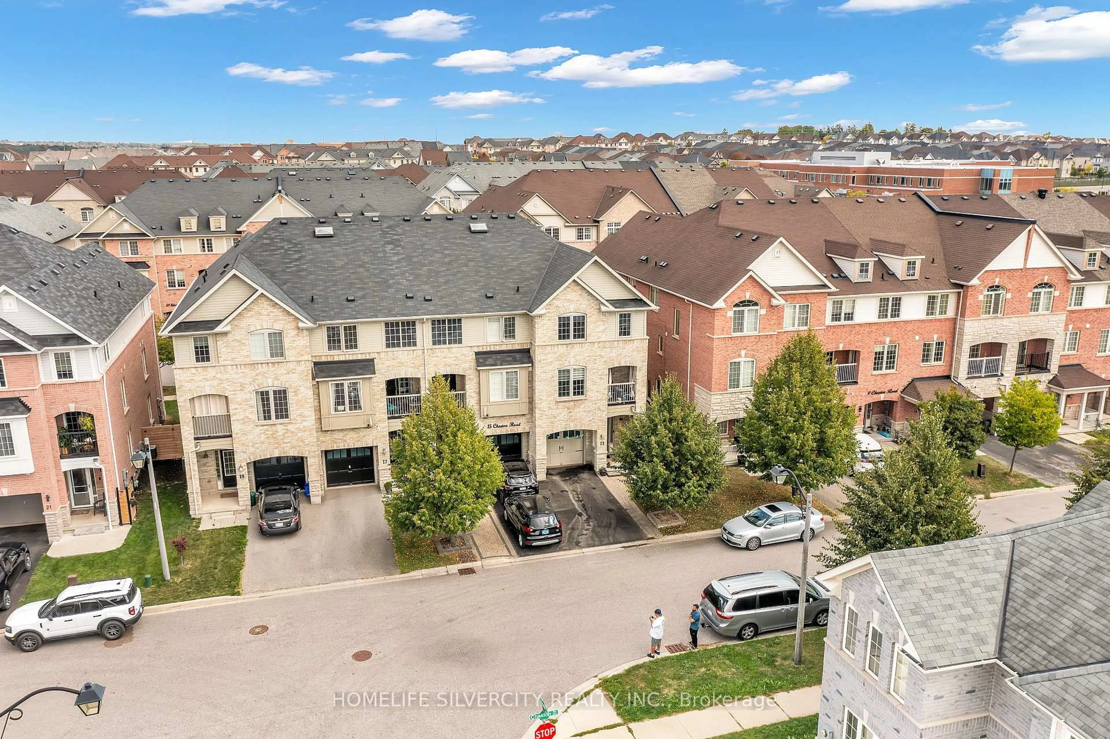 A pic from outside/outdoor area/front of a property/back of a property/a pic from drone, city buildings view from balcony for 13 Chaston Rd, Ajax Ontario L1Z 0M6