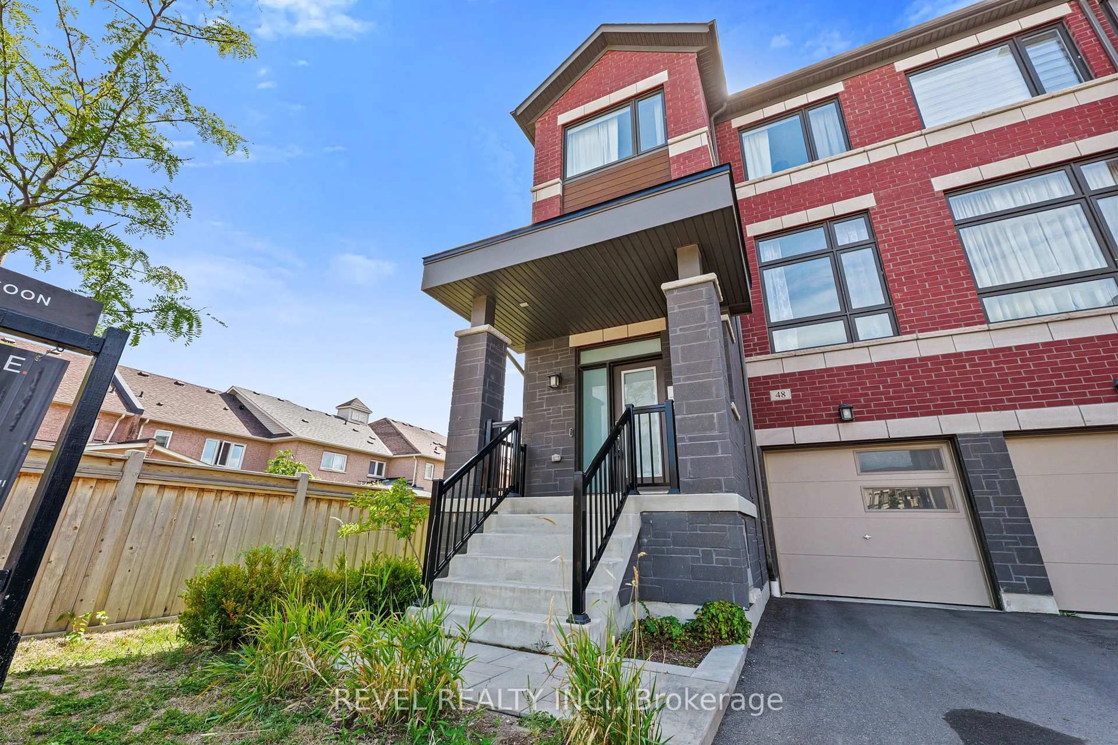 Home with brick exterior material, street for 48 Douet Lane, Ajax Ontario L1Z 0V4