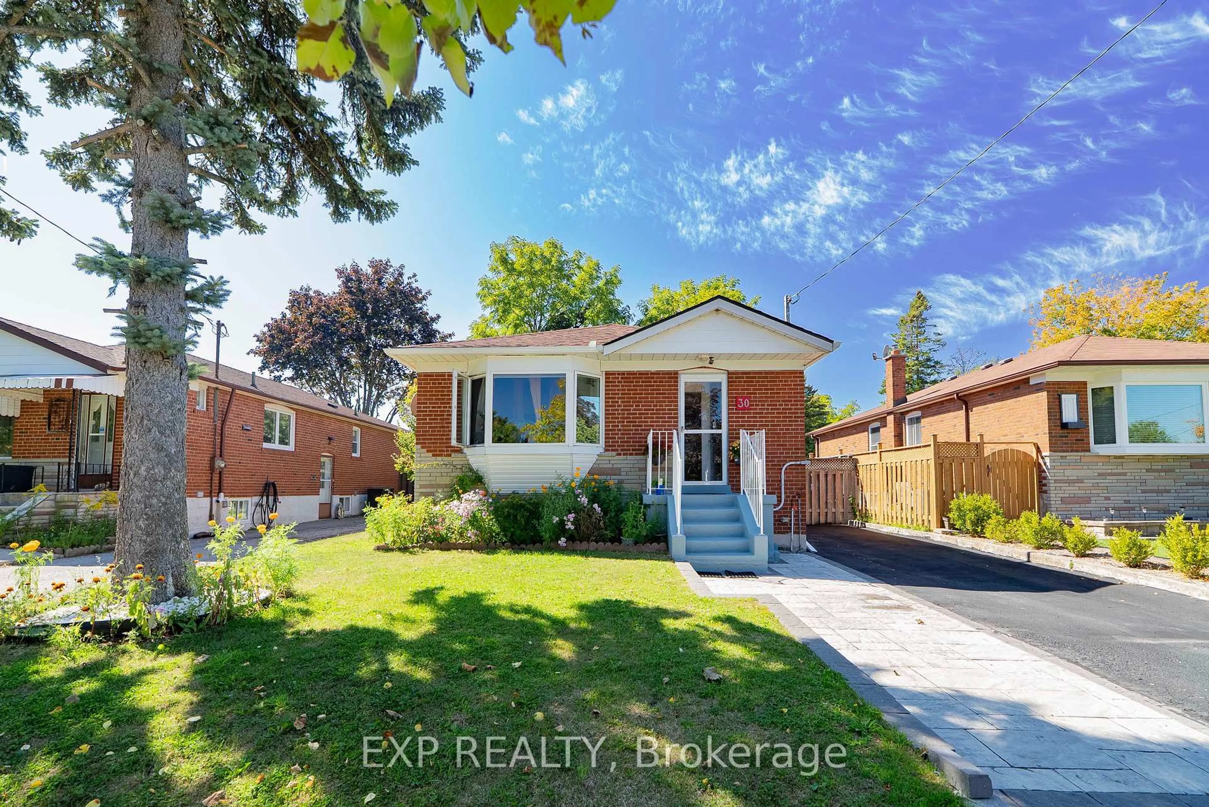 Home with brick exterior material, street for 30 Ronway Cres, Toronto Ontario M1J 2S2