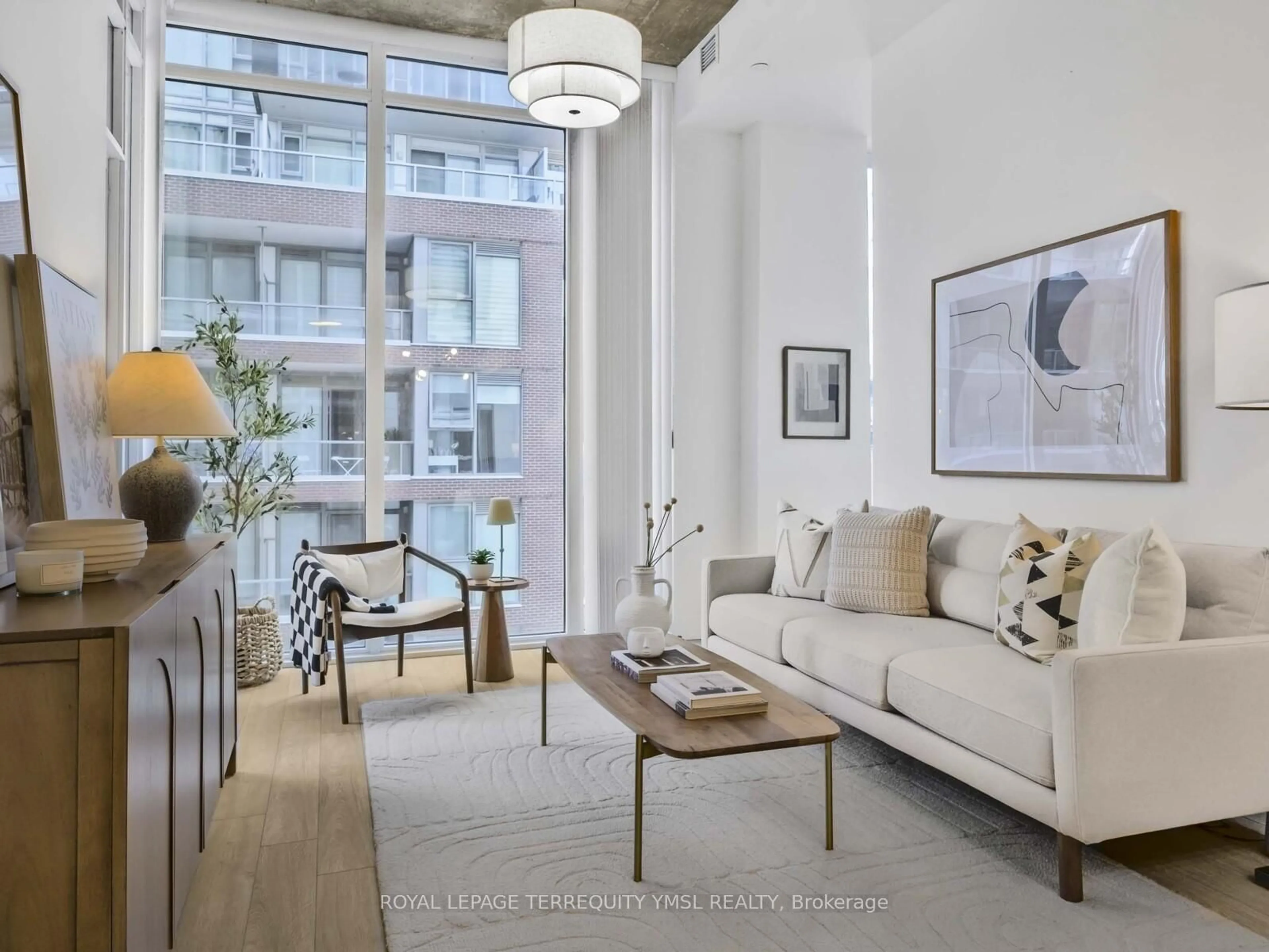 Living room with furniture, unknown for 15 Baseball Pl #501, Toronto Ontario M4M 0E6