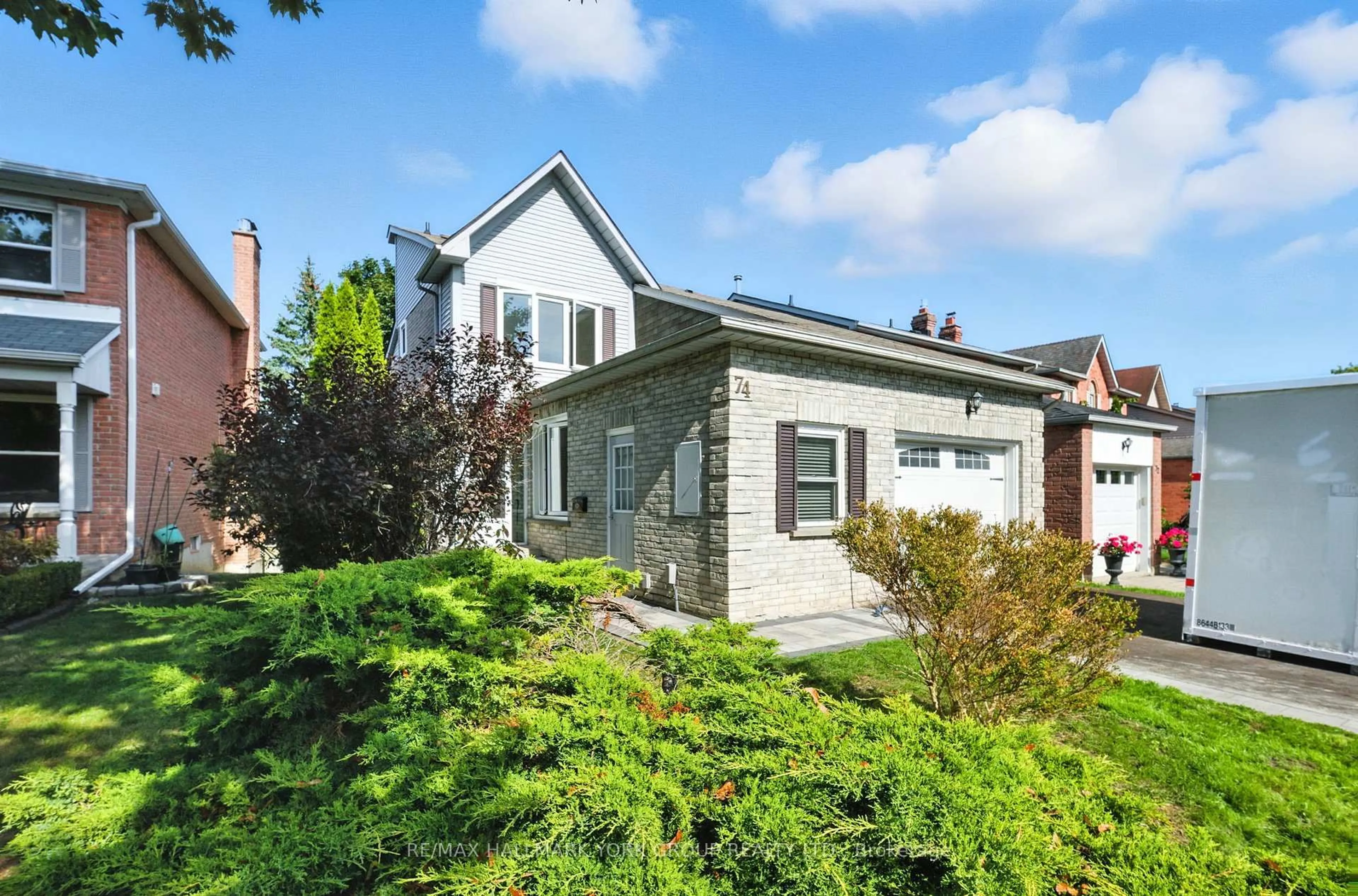Home with brick exterior material, street for 74 Bornholm Dr, Toronto Ontario M1C 4N2