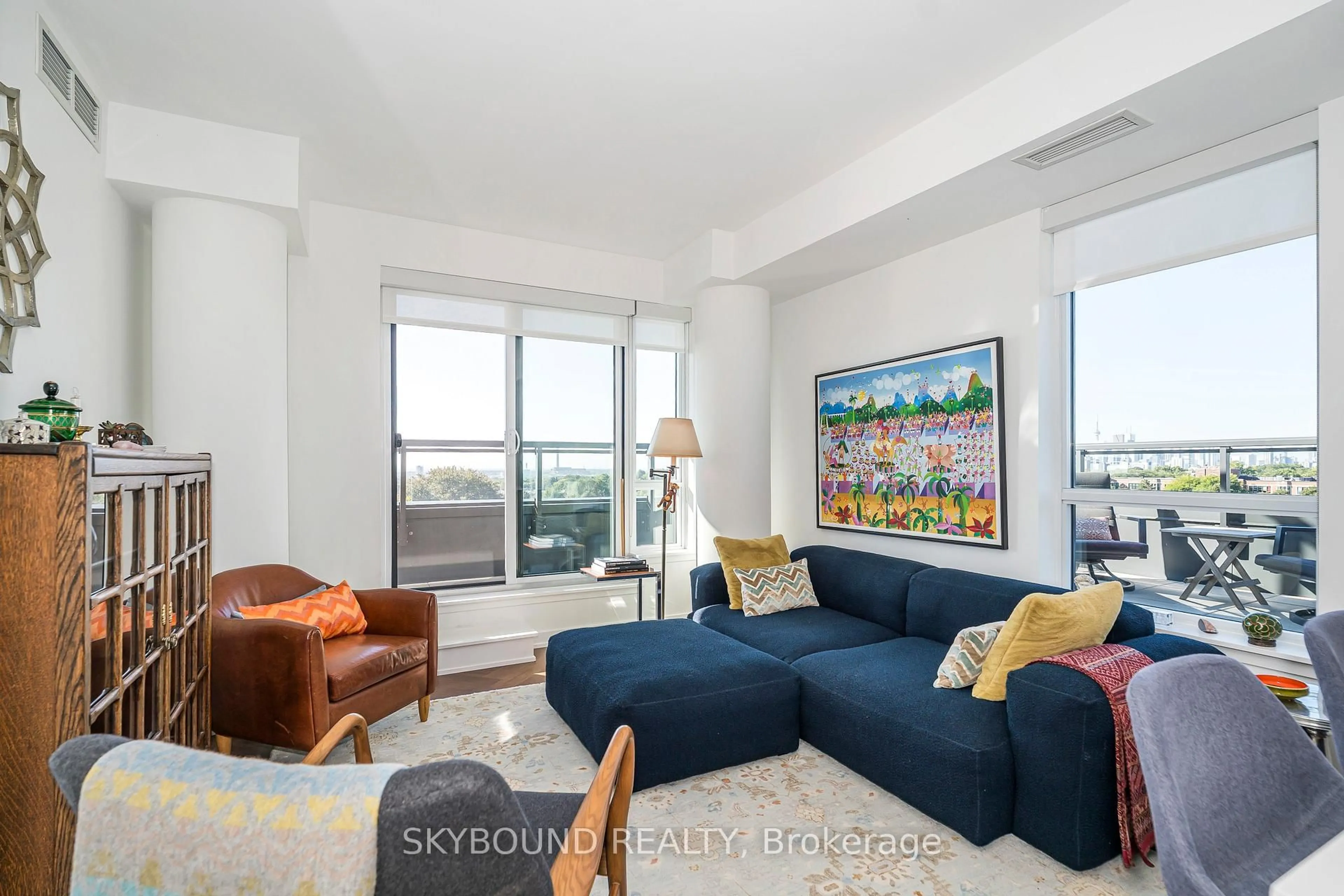 Living room with furniture, unknown for 630 Greenwood Ave ## 703, Toronto Ontario M4J 0A8