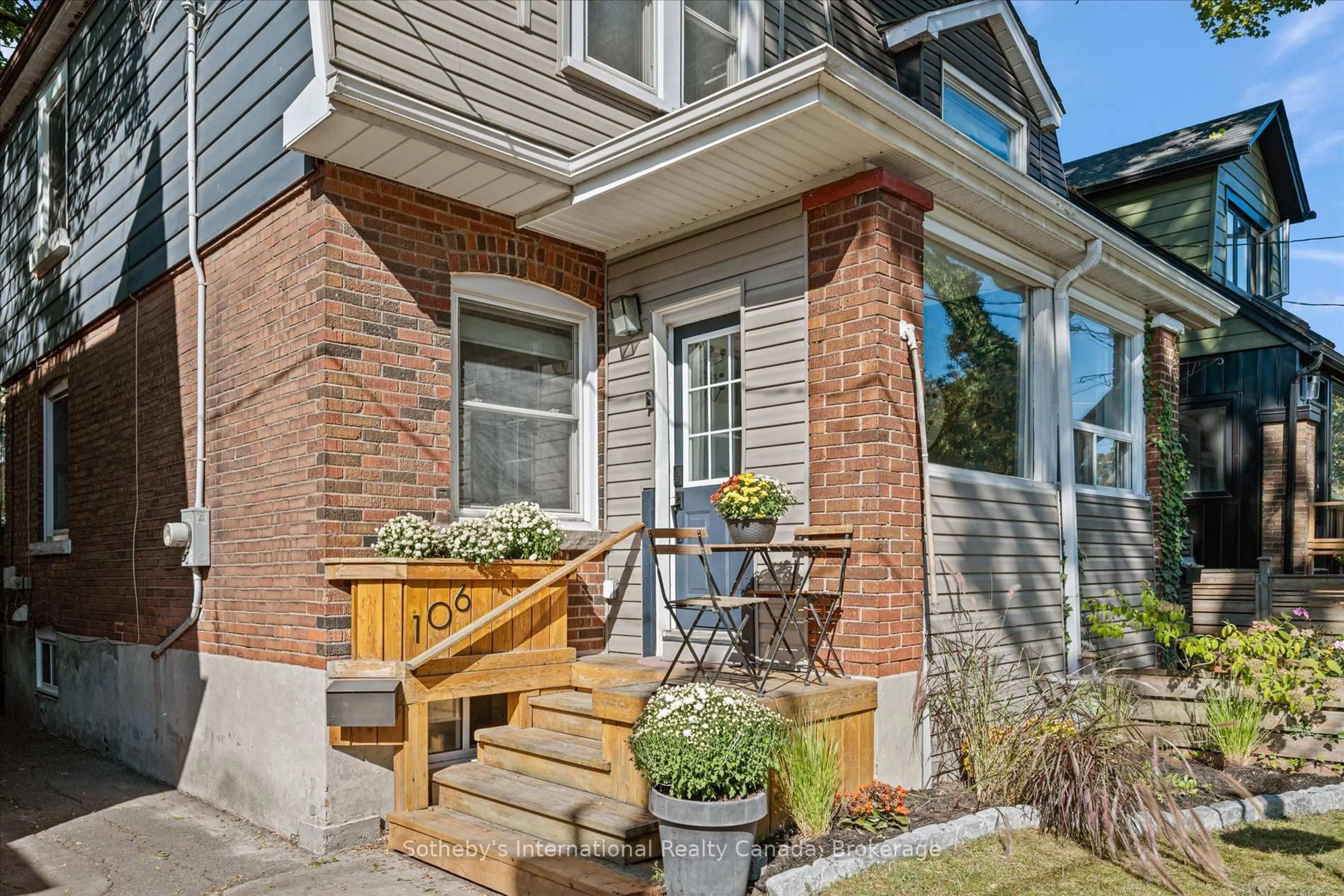 Home with brick exterior material, street for 106 Hiltz Ave, Toronto Ontario M4L 2N5