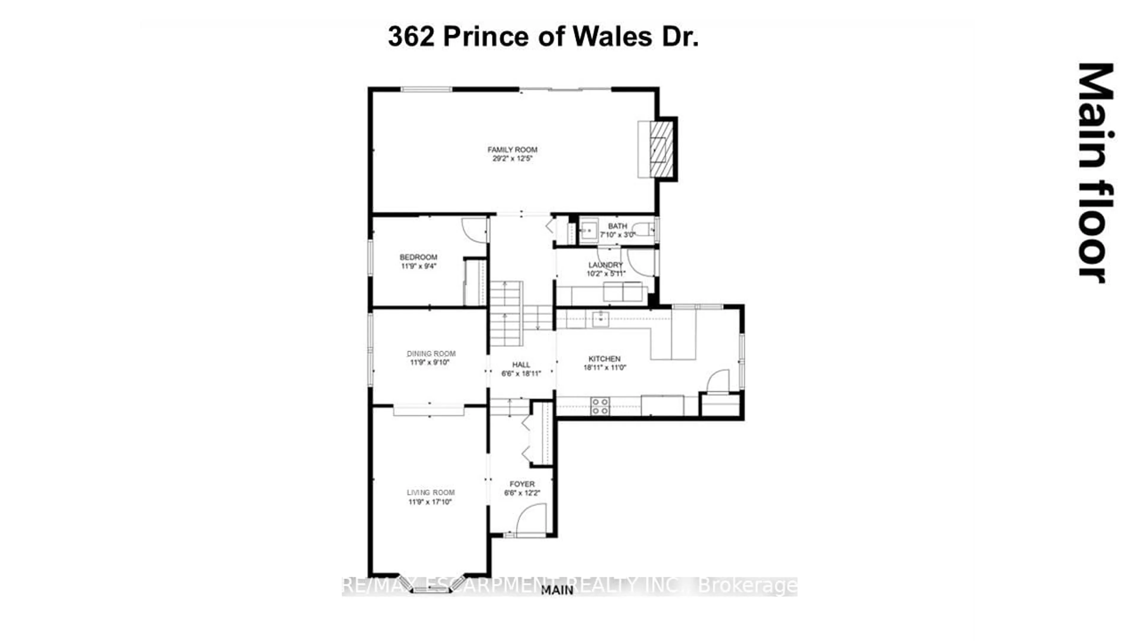 Floor plan for 362 Prince Of Wales Dr, Whitby Ontario L1N 6M9