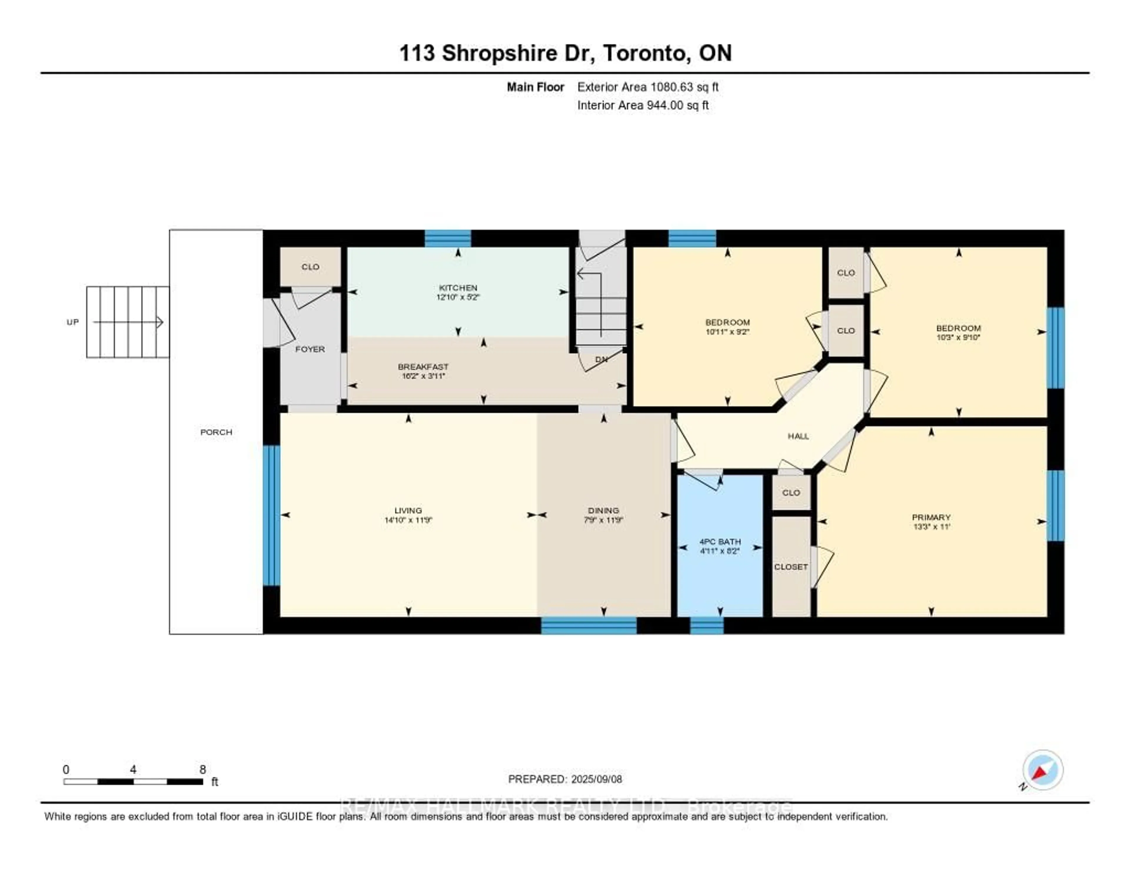 Floor plan for 113 Shropshire Dr, Toronto Ontario M1P 1Z3