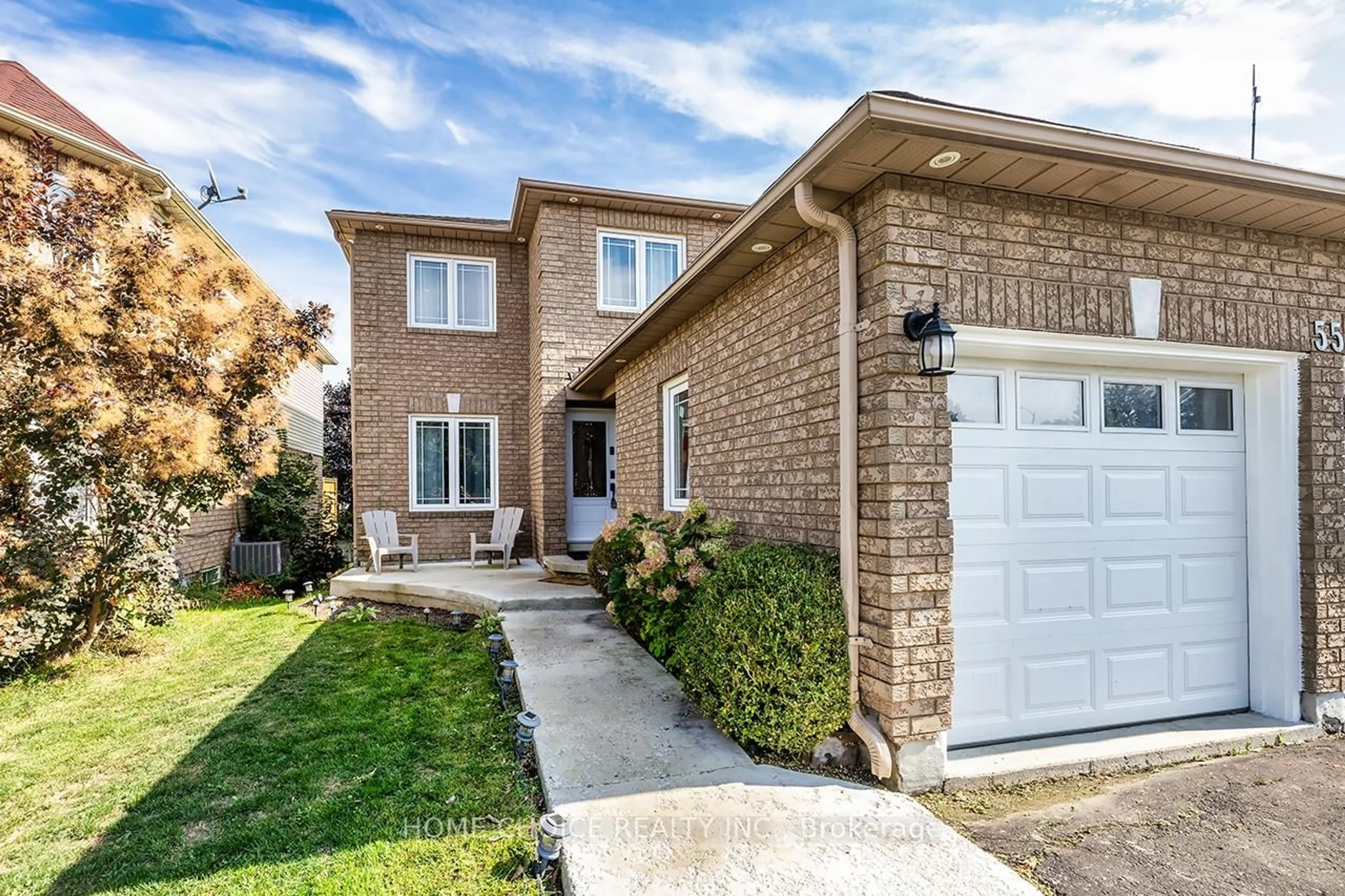 Home with brick exterior material, street for 55 Apple Blossom Blvd, Clarington Ontario L1C 4L9