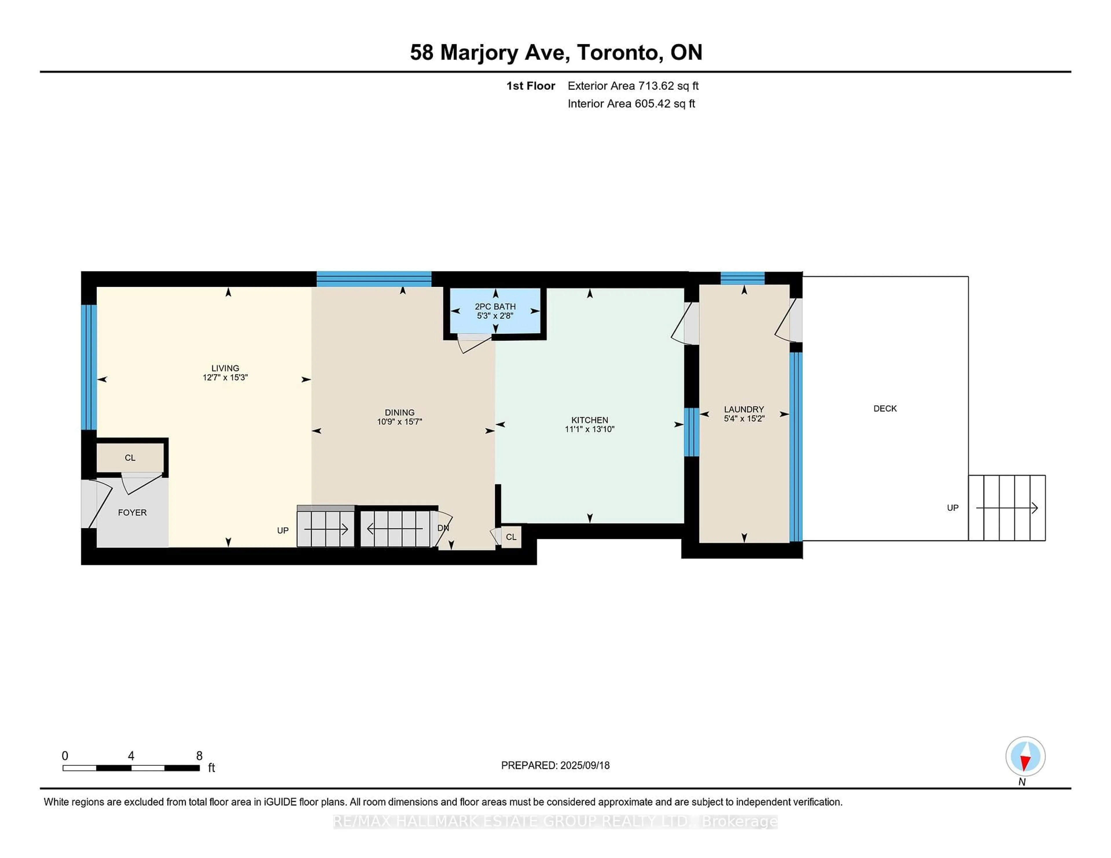 Floor plan for 58 Marjory Ave, Toronto Ontario M4M 2Y4