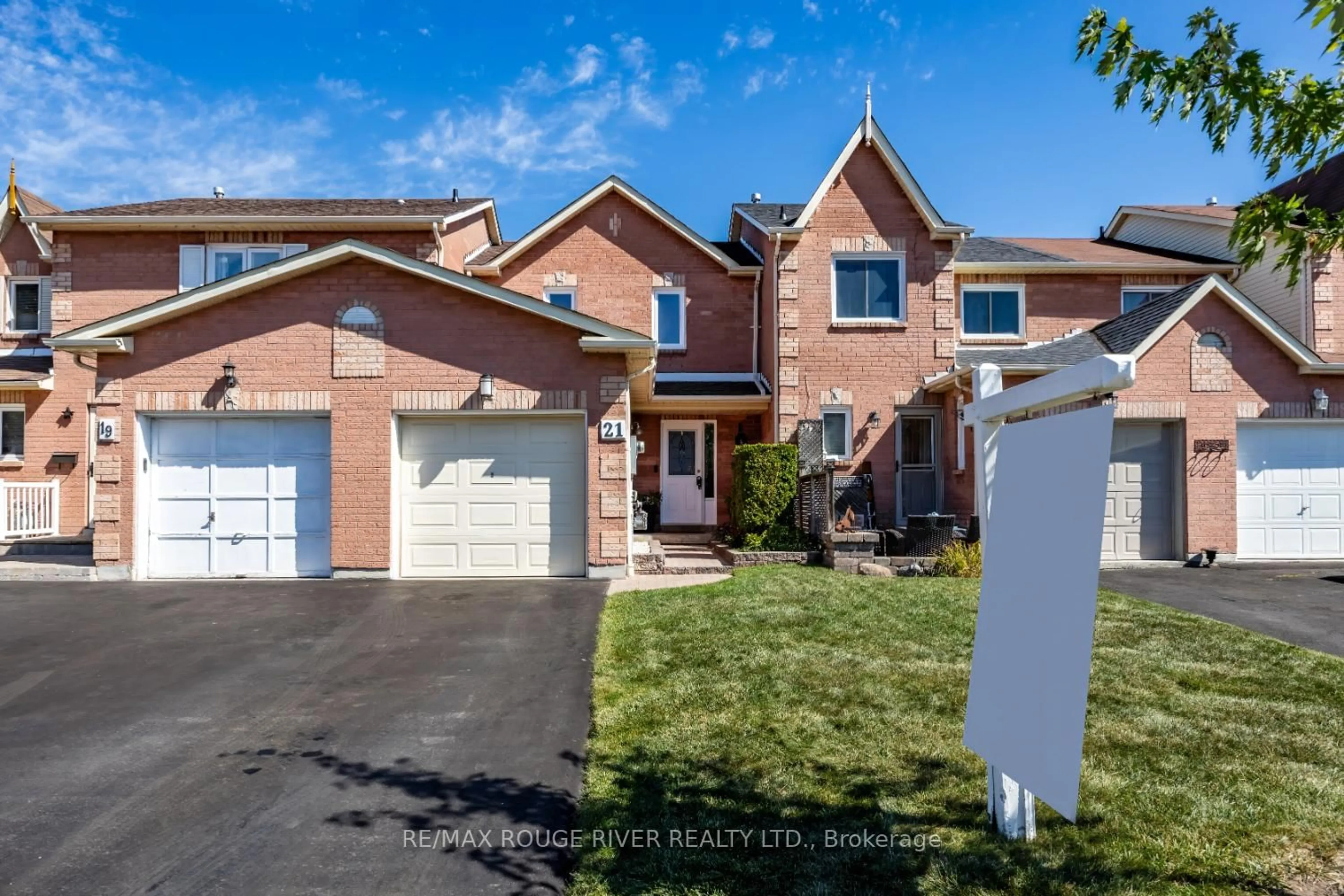 Home with brick exterior material, street for 21 Raine Dr, Ajax Ontario L1T 3L6