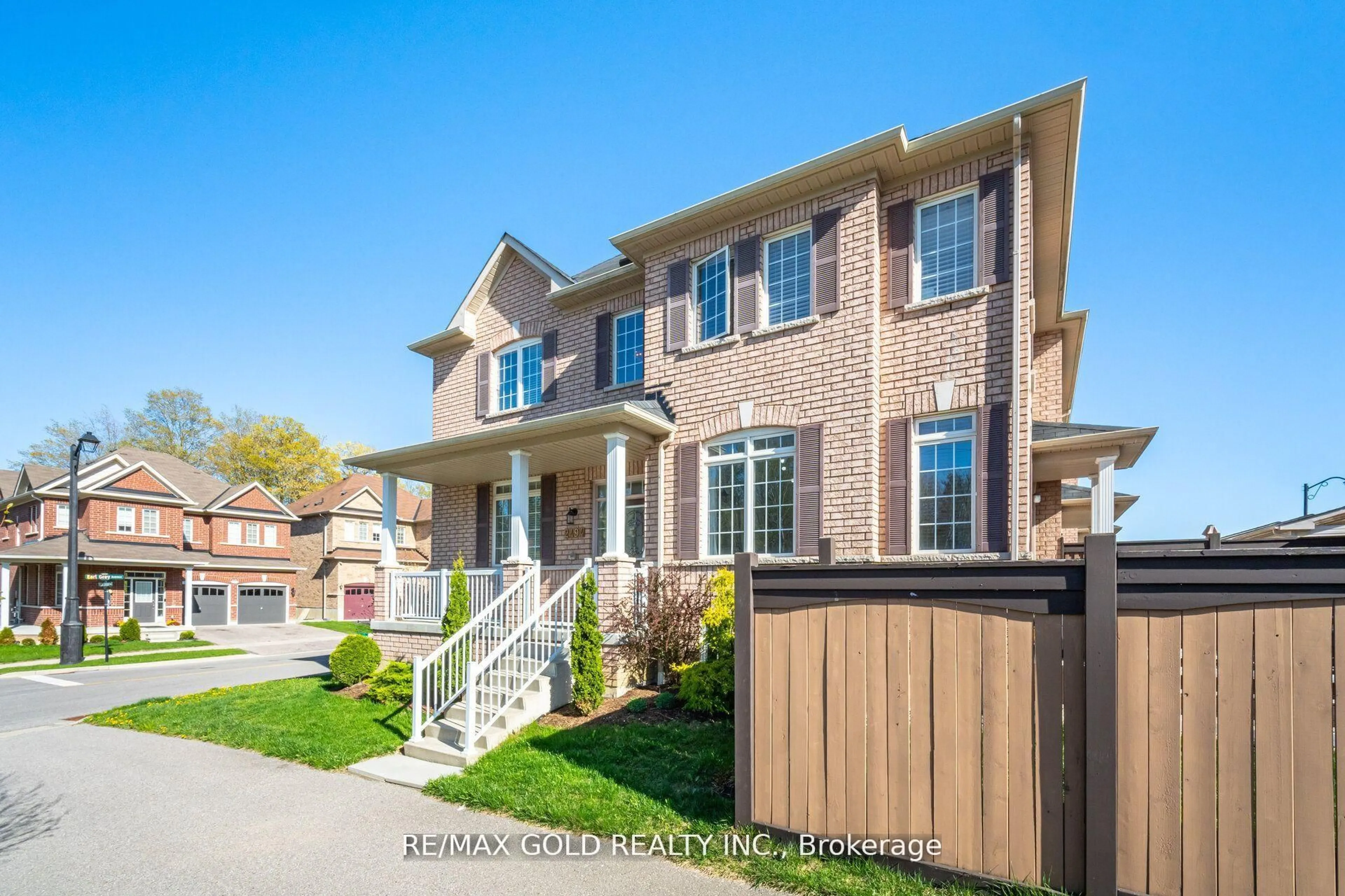 Home with brick exterior material, street for 2494 Earl Grey Ave, Pickering Ontario L1X 0B9