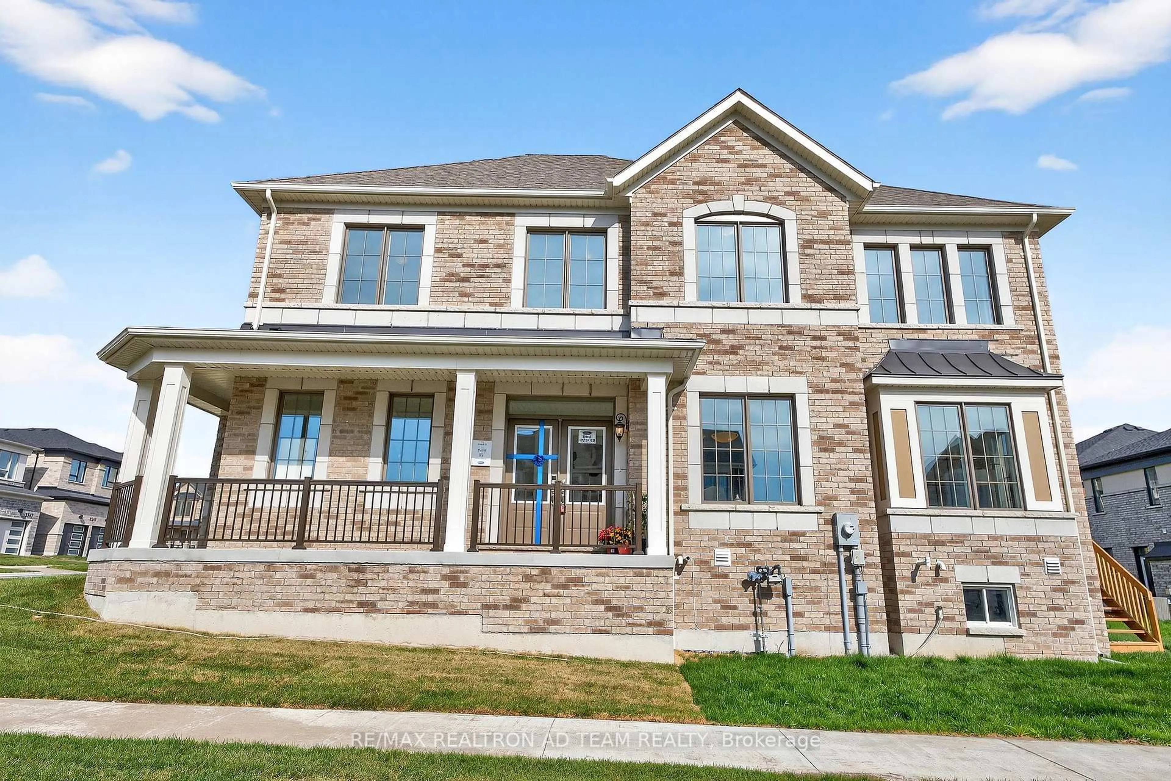 Home with brick exterior material, street for 3338 Marchington Sq, Pickering Ontario L1X 0T2