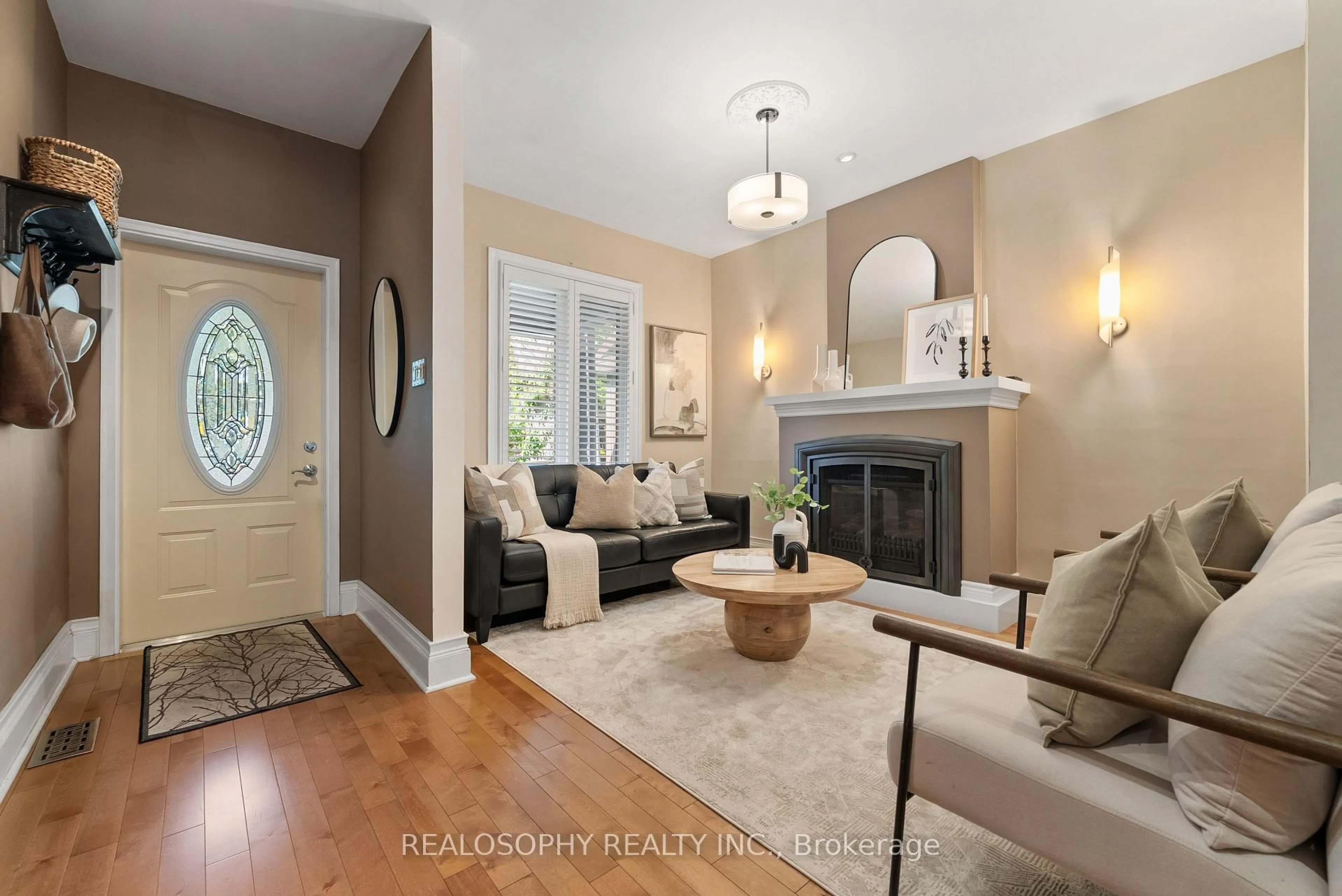 Living room with furniture, unknown for 299 Pape Ave, Toronto Ontario M4M 2W6