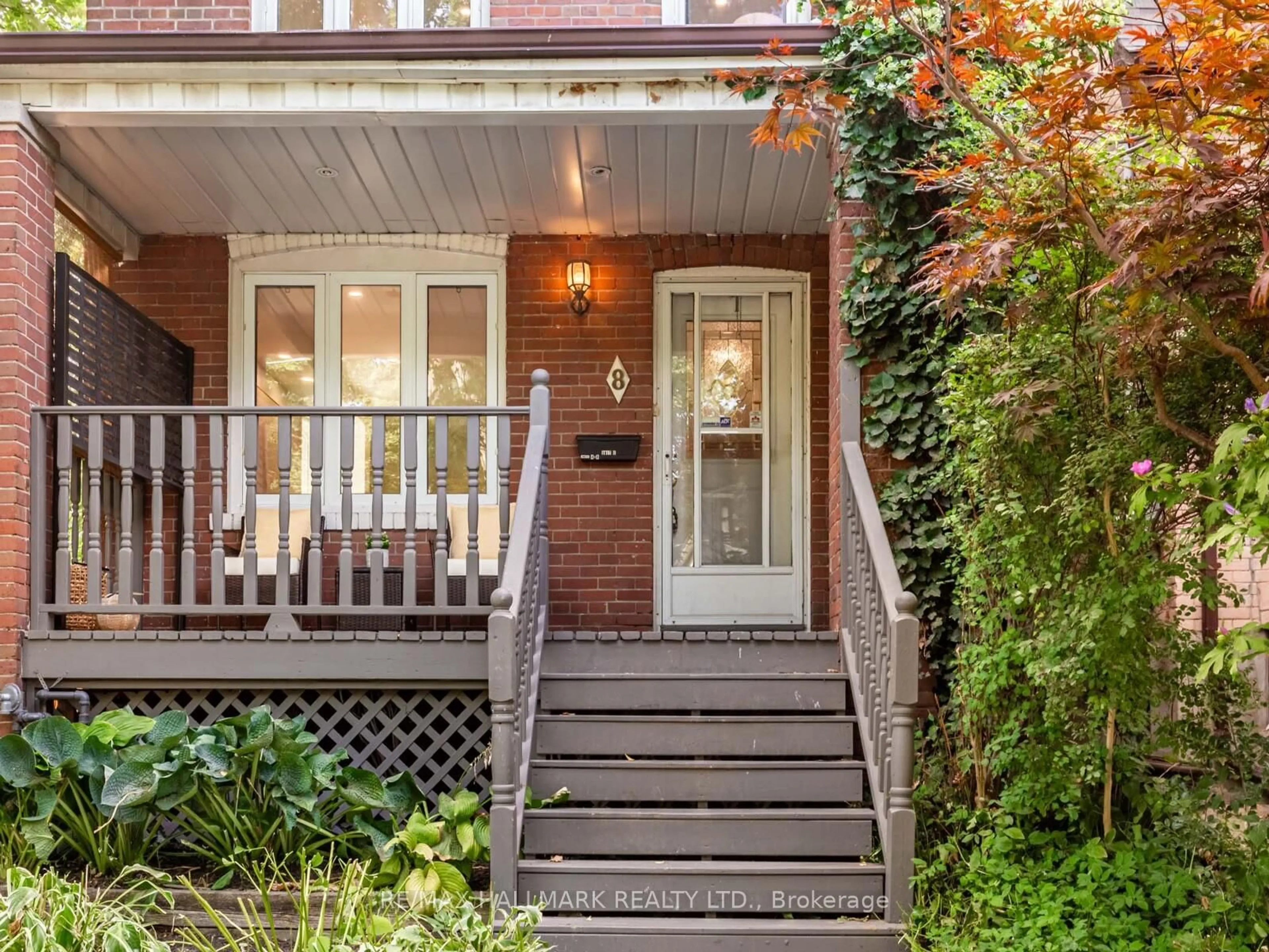 Home with brick exterior material, street for 8 Redwood Ave, Toronto Ontario M4L 2S6
