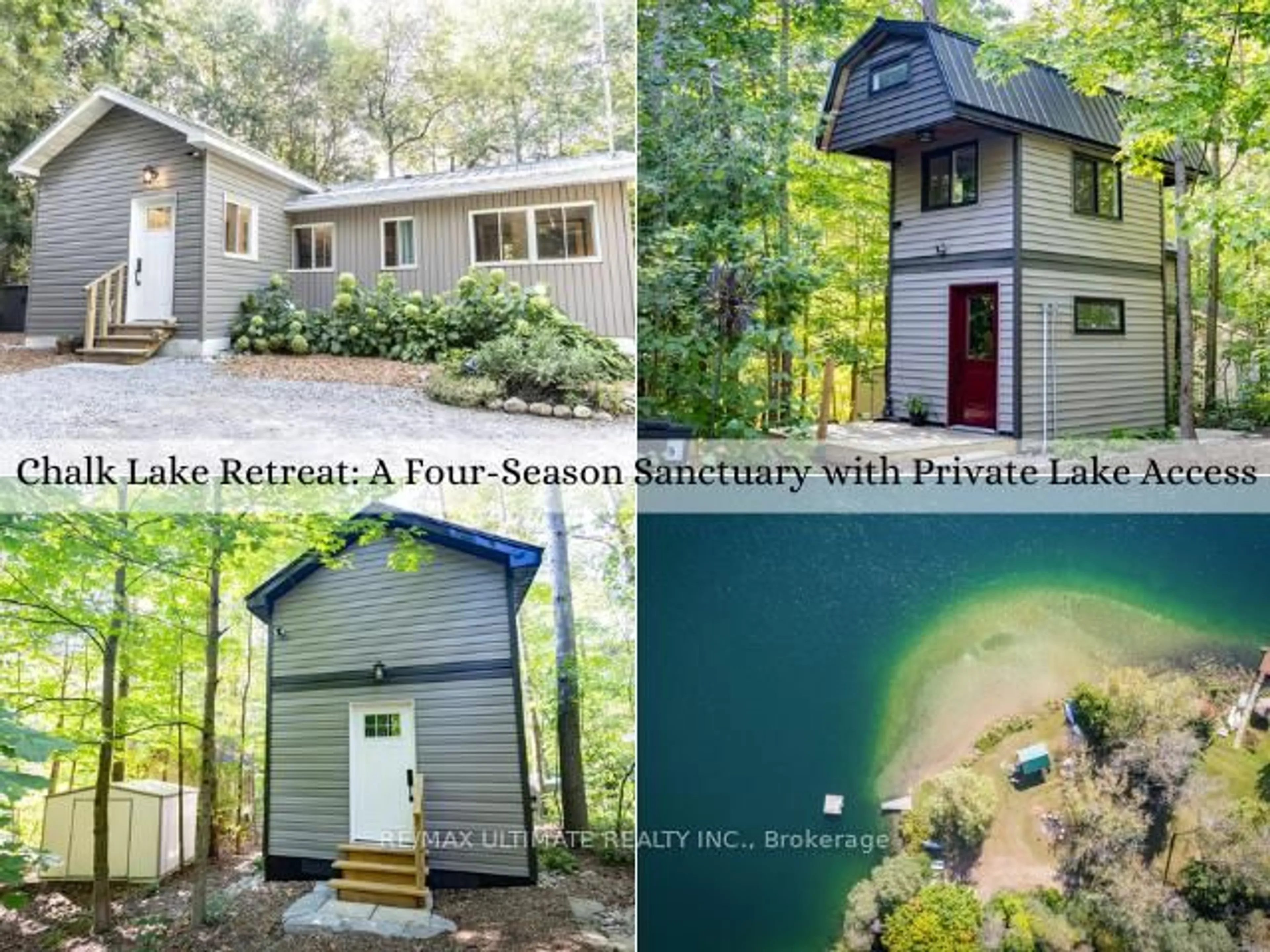 A pic from outside/outdoor area/front of a property/back of a property/a pic from drone, water/lake/river/ocean view for 73 Sumac Lane, Scugog Ontario L9L 2C3