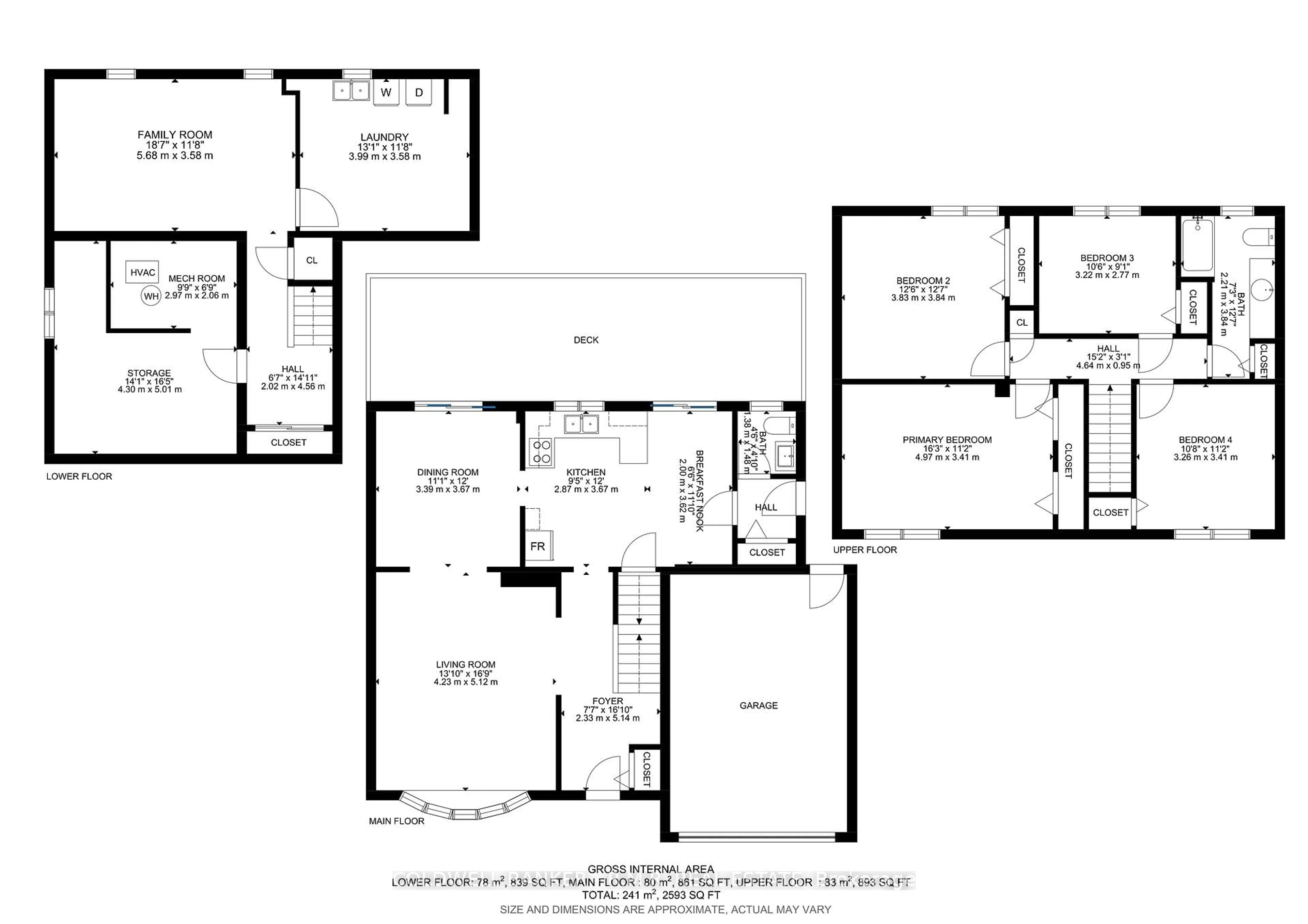 Floor plan for 6 Carwin Cres, Ajax Ontario L1S 6G6