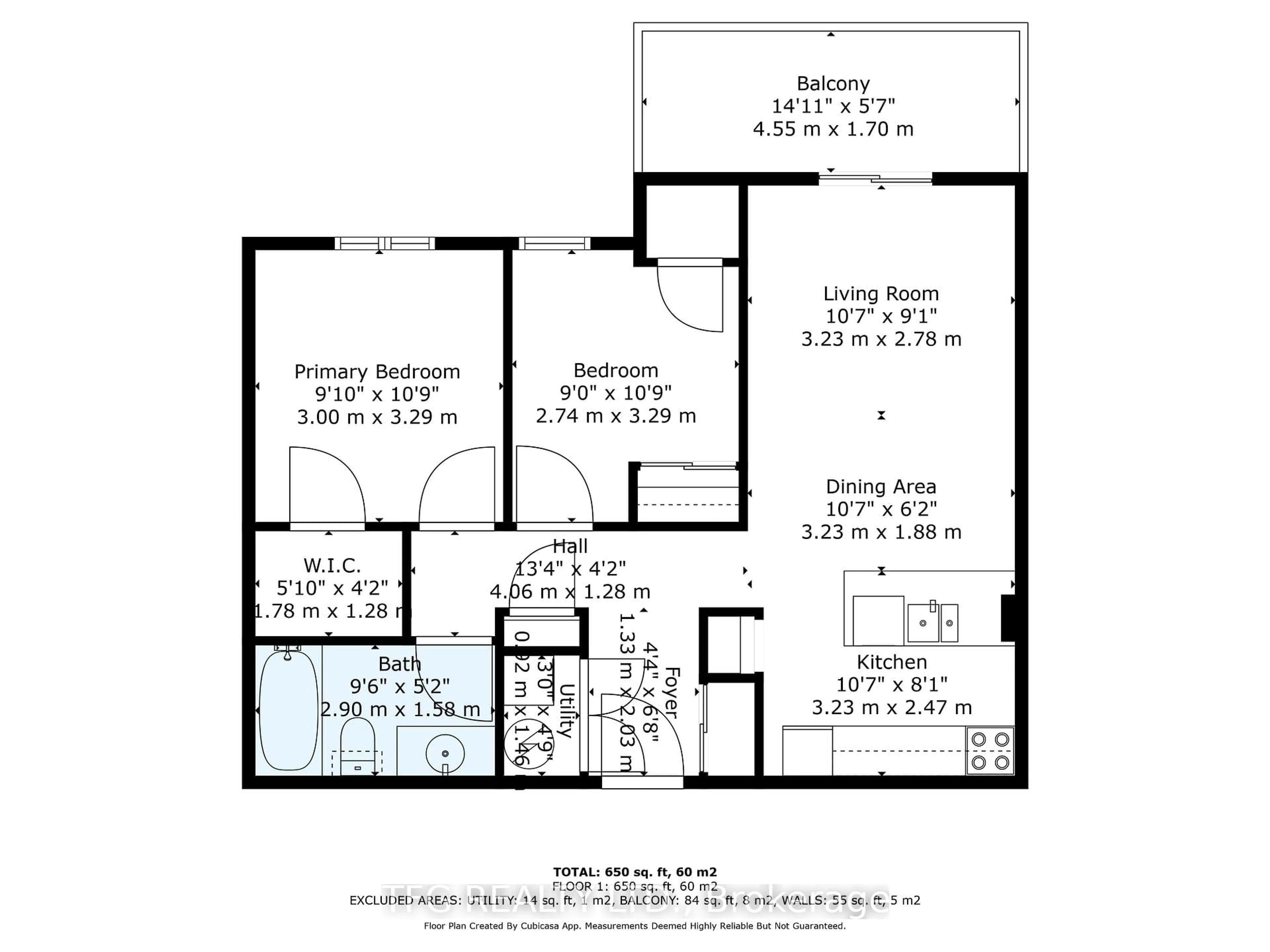 Floor plan for 106 Aspen Springs Dr #211, Clarington Ontario L1C 5N7