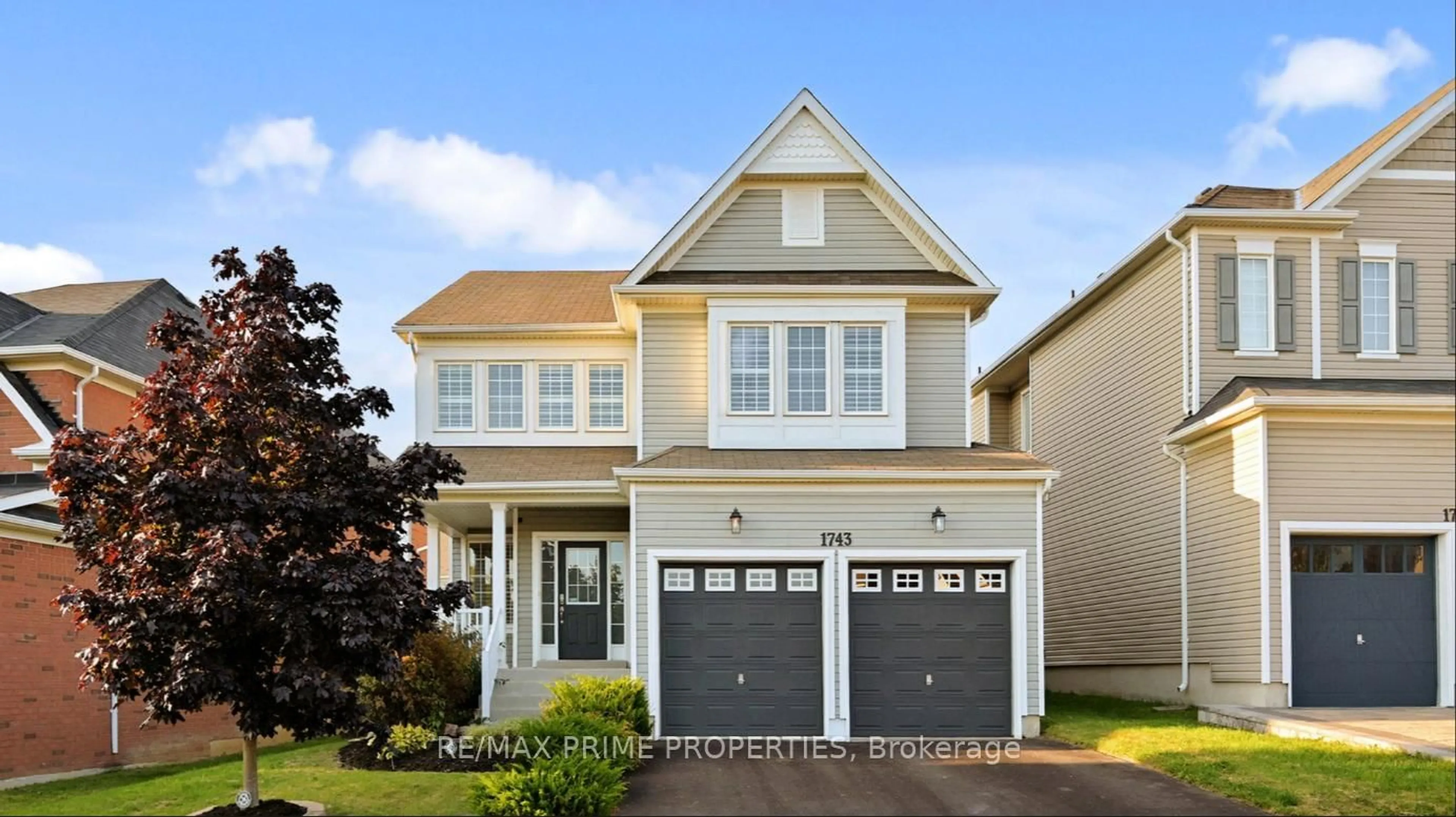 Home with vinyl exterior material, street for 1743 Goldsmith Dr, Oshawa Ontario L1K 0R3