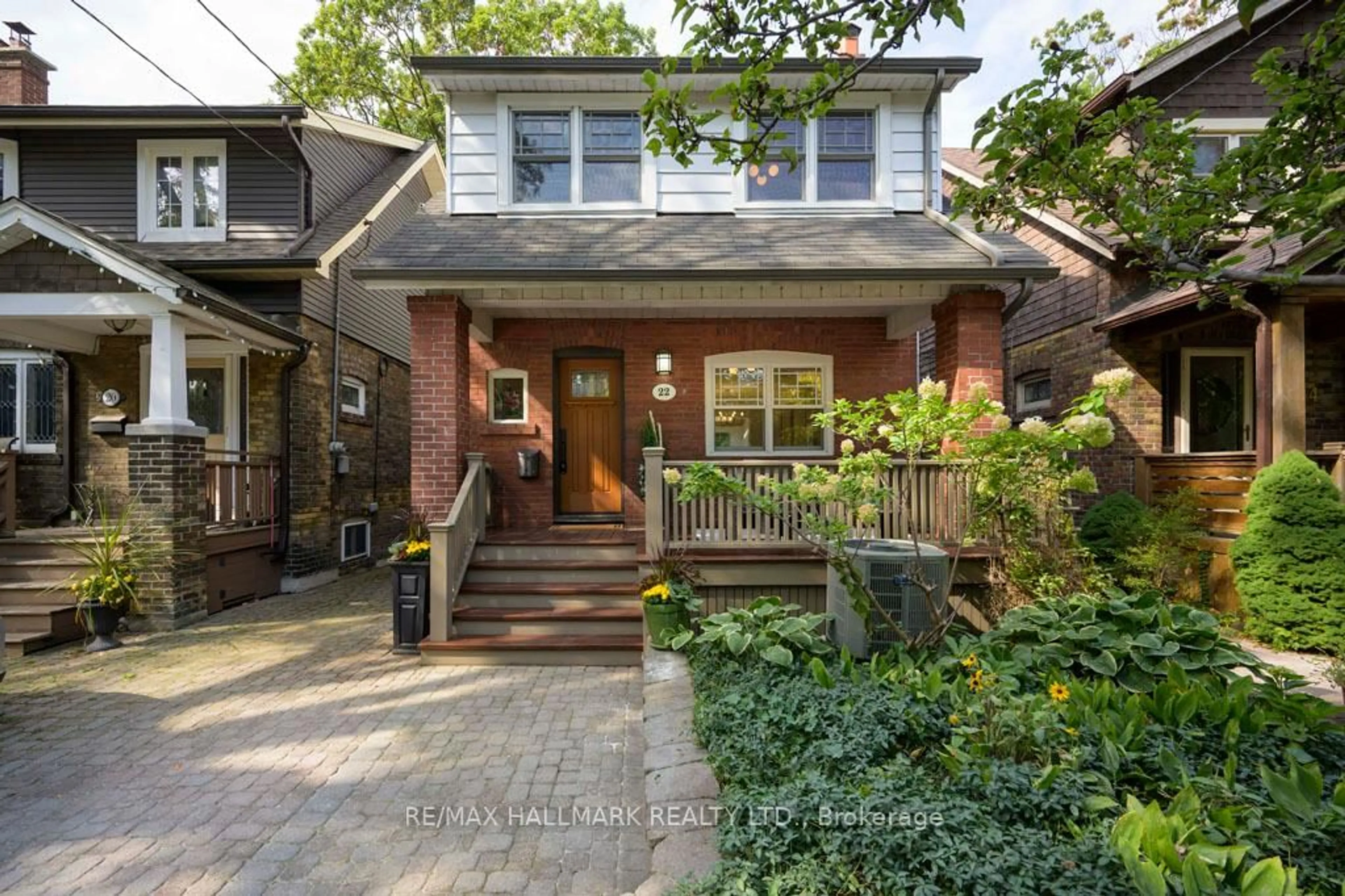 Home with brick exterior material, street for 22 Beck Ave, Toronto Ontario M4C 4L5