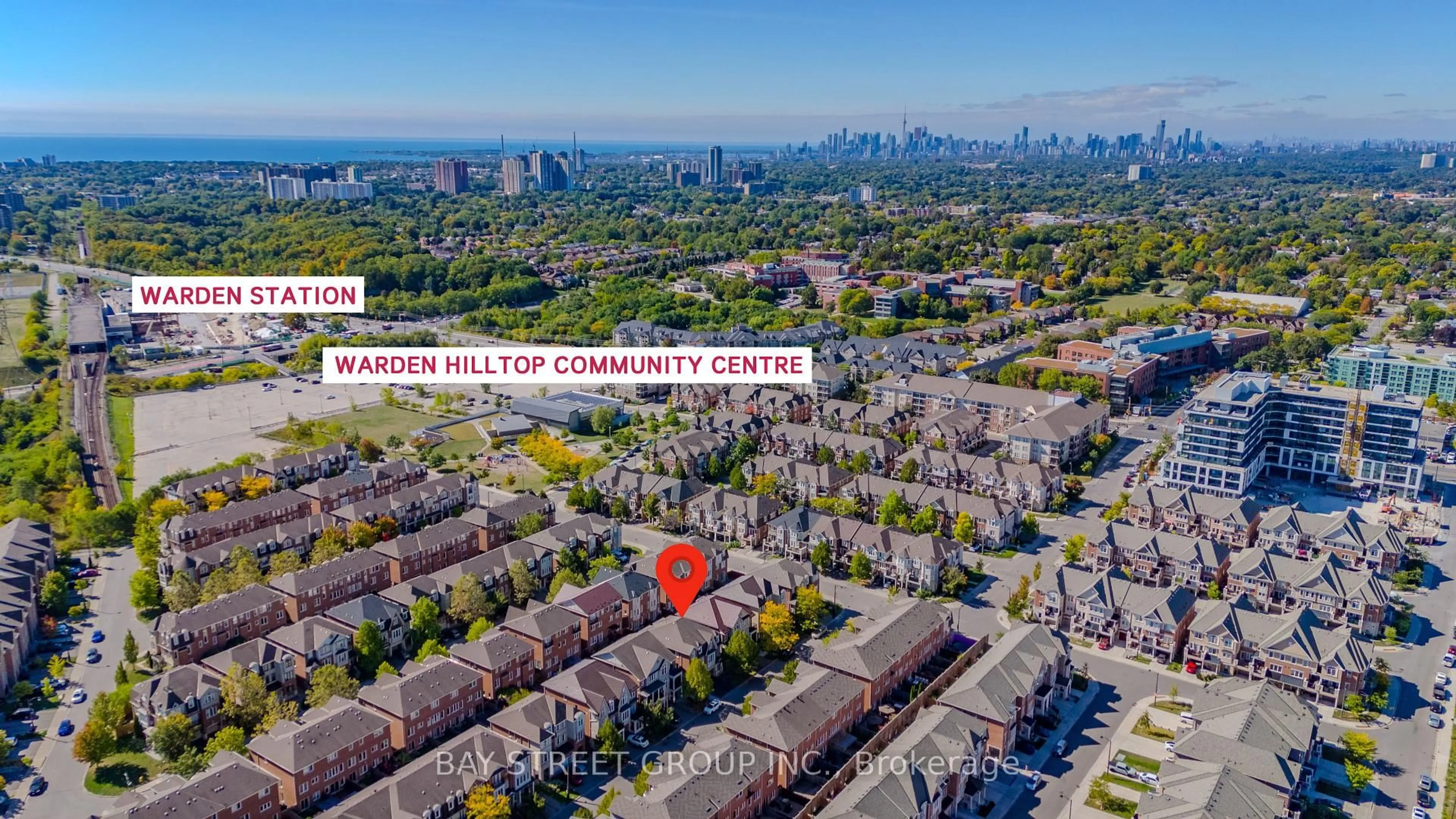 A pic from outside/outdoor area/front of a property/back of a property/a pic from drone, city buildings view from balcony for 15A Ferguson St, Toronto Ontario M1L 0C2