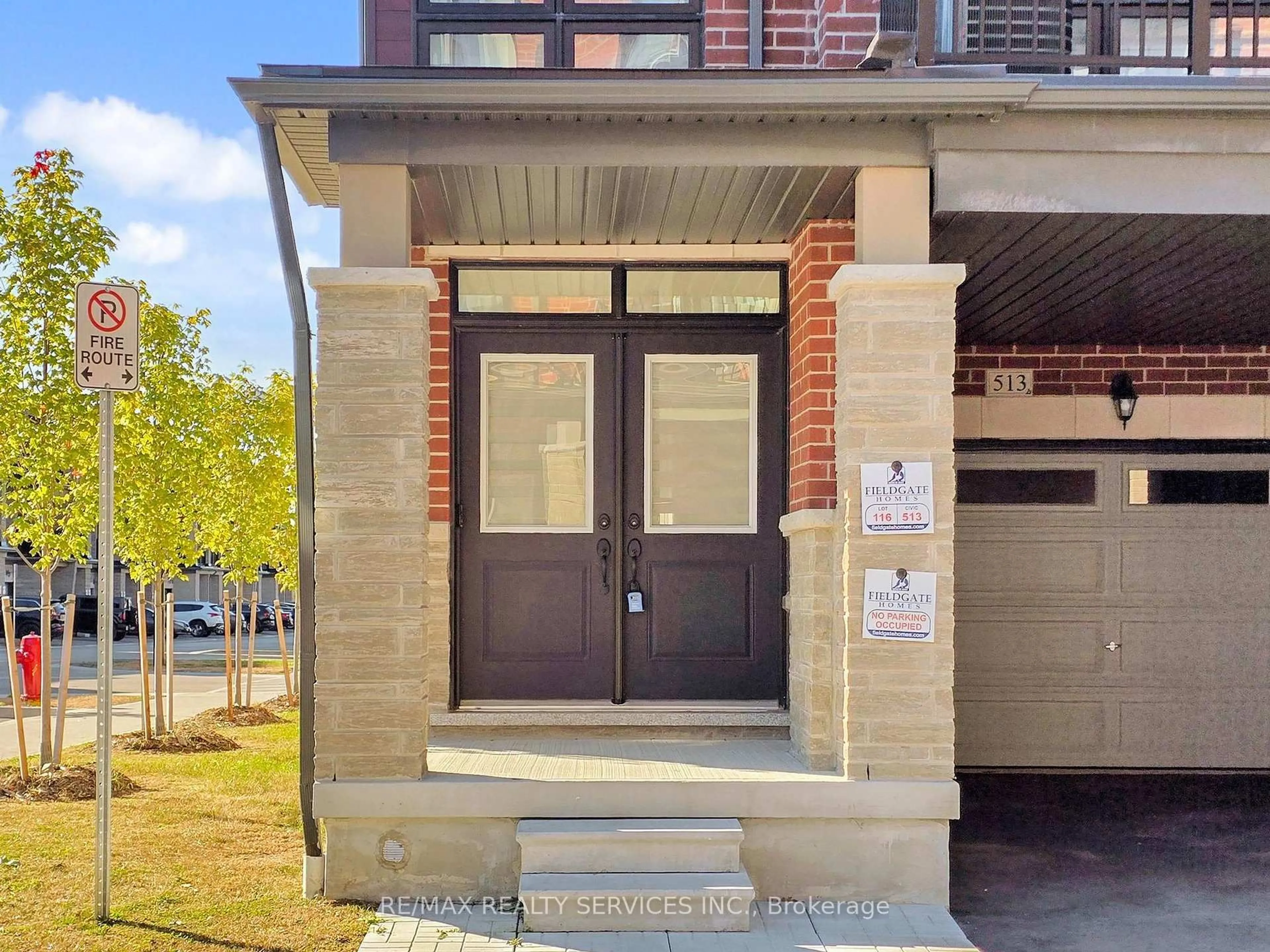 Home with brick exterior material, street for 513 Littlewood Lane, Ajax Ontario L1S 0H1