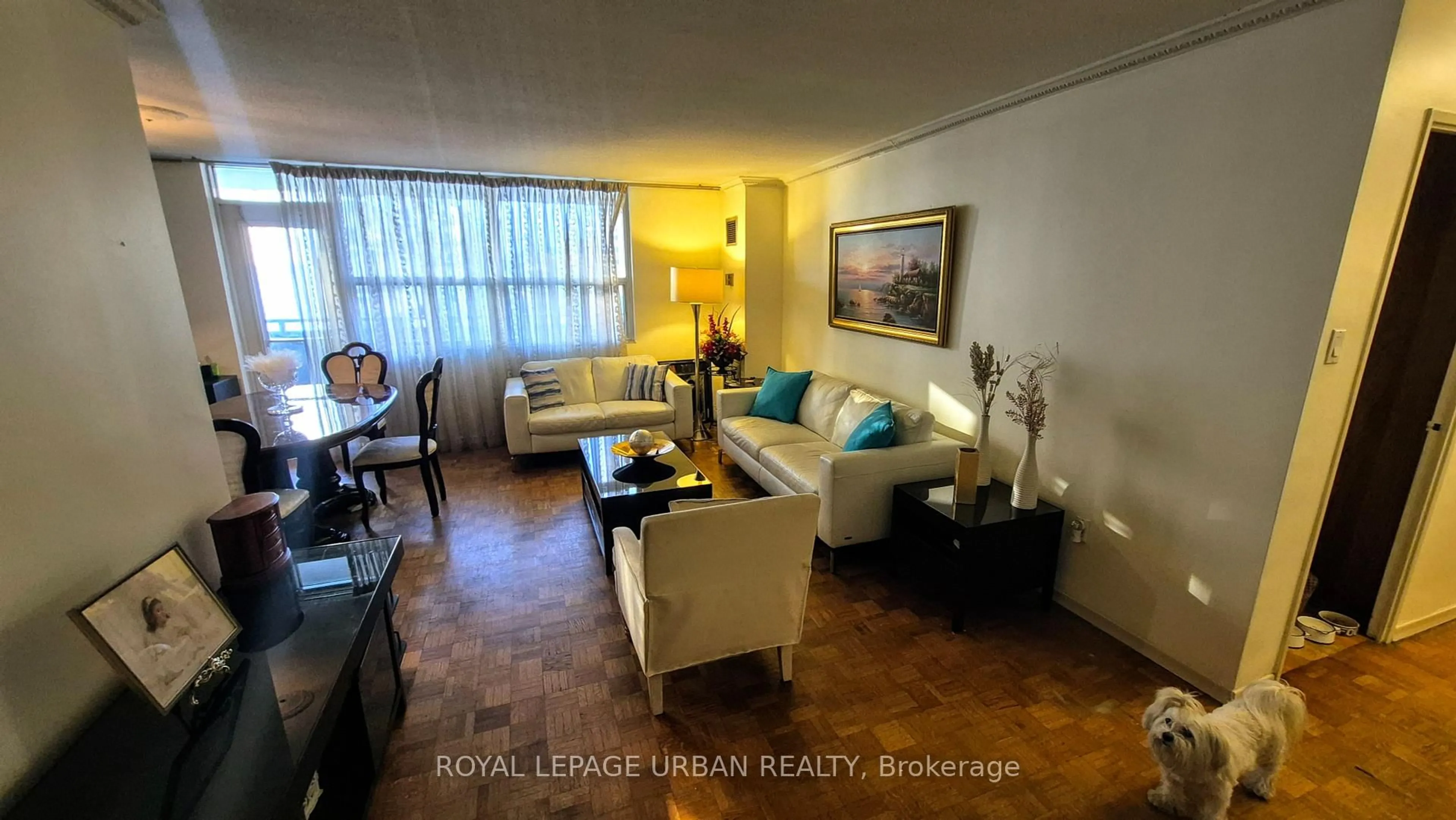 Living room with furniture, unknown for 1135 Logan Ave #806, Toronto Ontario M4K 3Y2