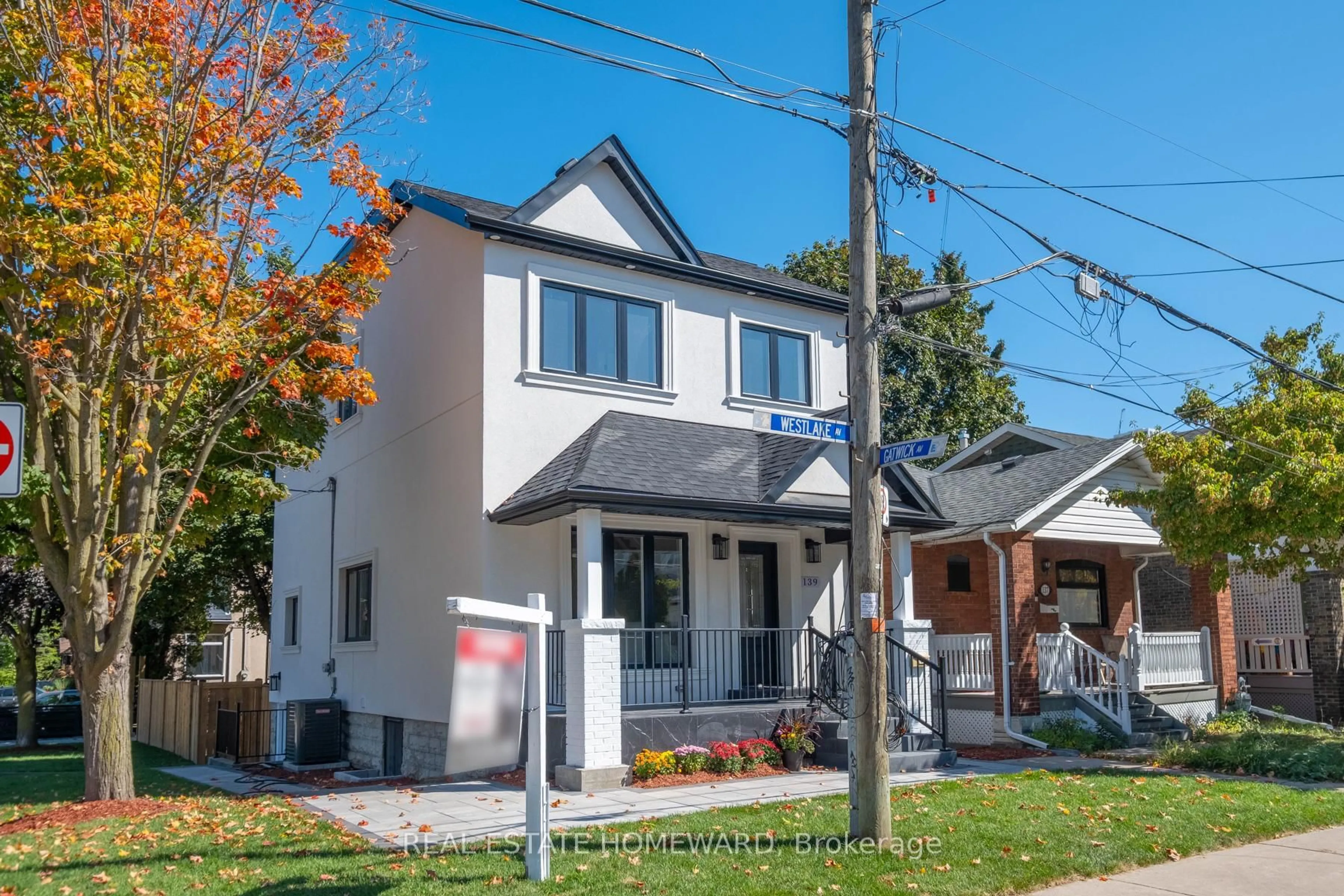 Home with brick exterior material, street for 139 Westlake Ave, Toronto Ontario M4C 4R8