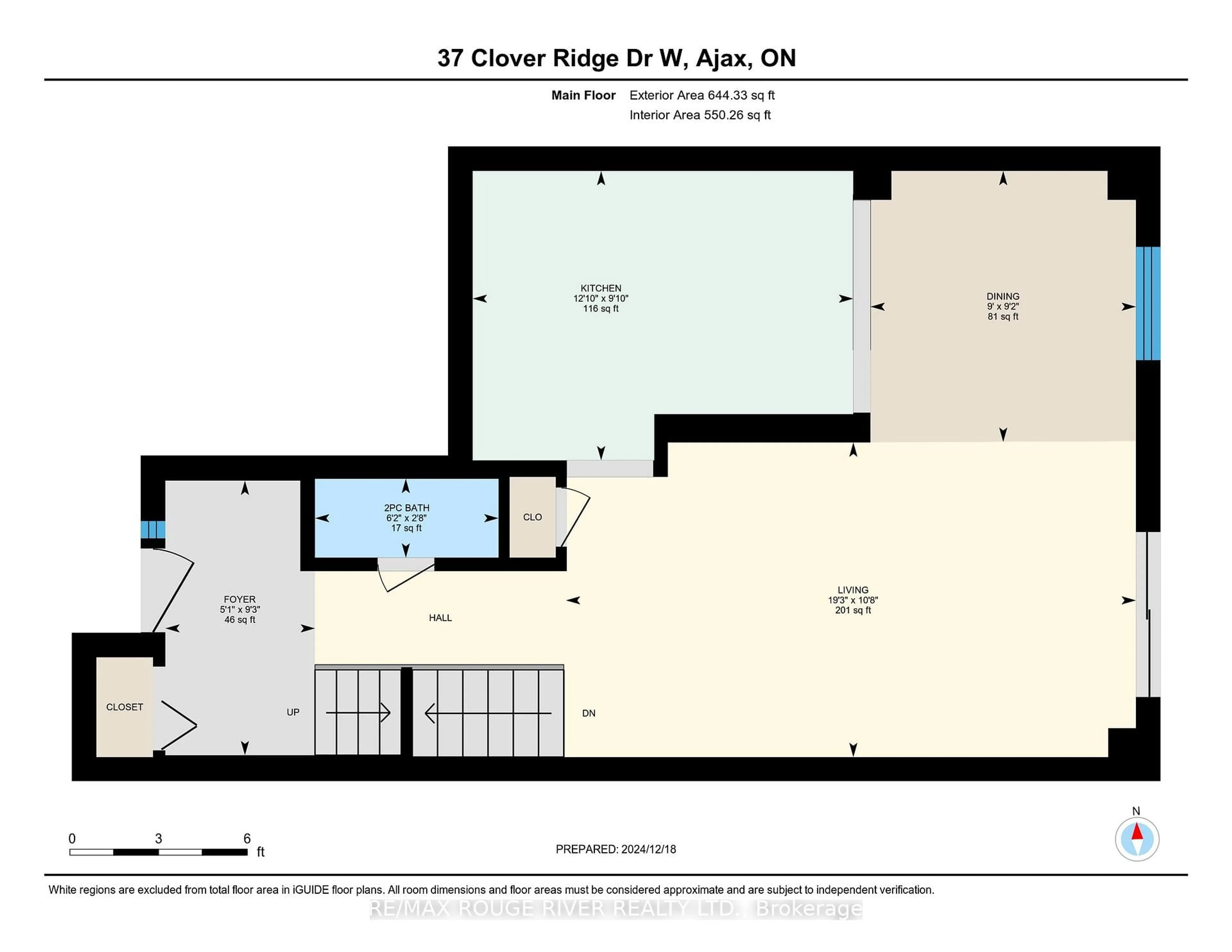 Floor plan for 37 Clover Ridge Dr #45, Ajax Ontario L1S 3M6
