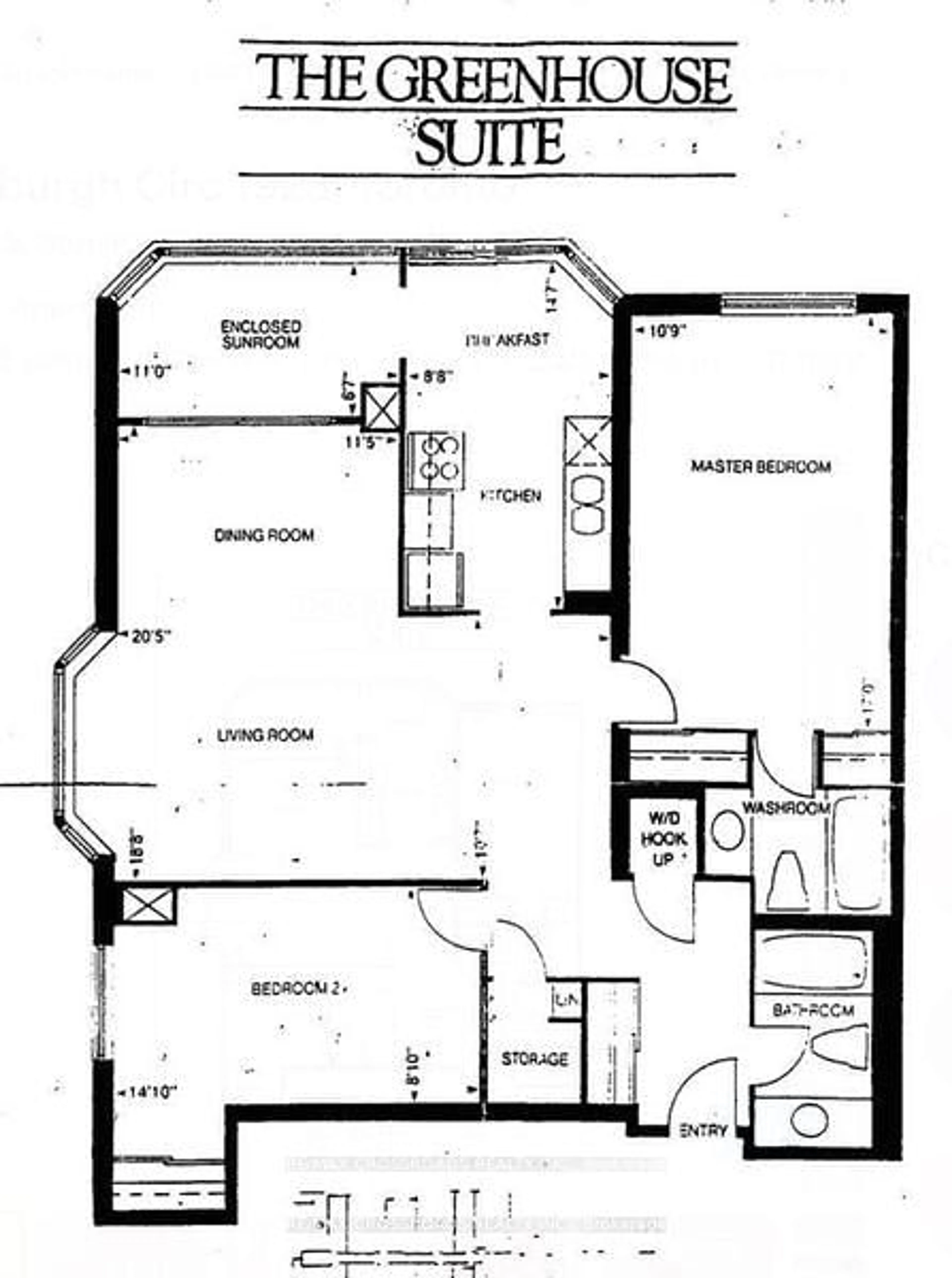 Floor plan for 75 Bamburgh Circ #1425, Toronto Ontario M1W 3W1