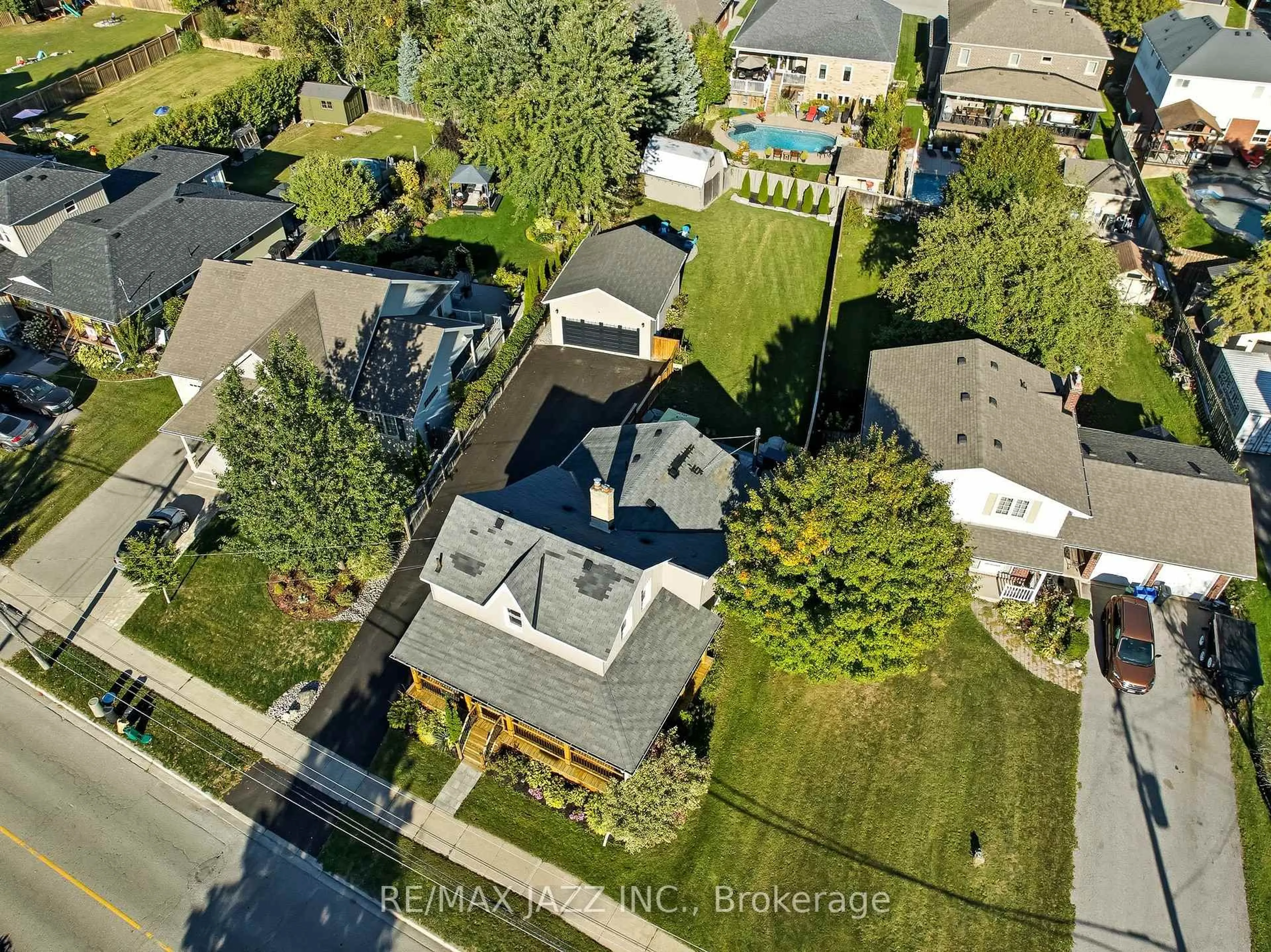 A pic from outside/outdoor area/front of a property/back of a property/a pic from drone, street for 14539 Old Simcoe Rd, Scugog Ontario L9L 1C2