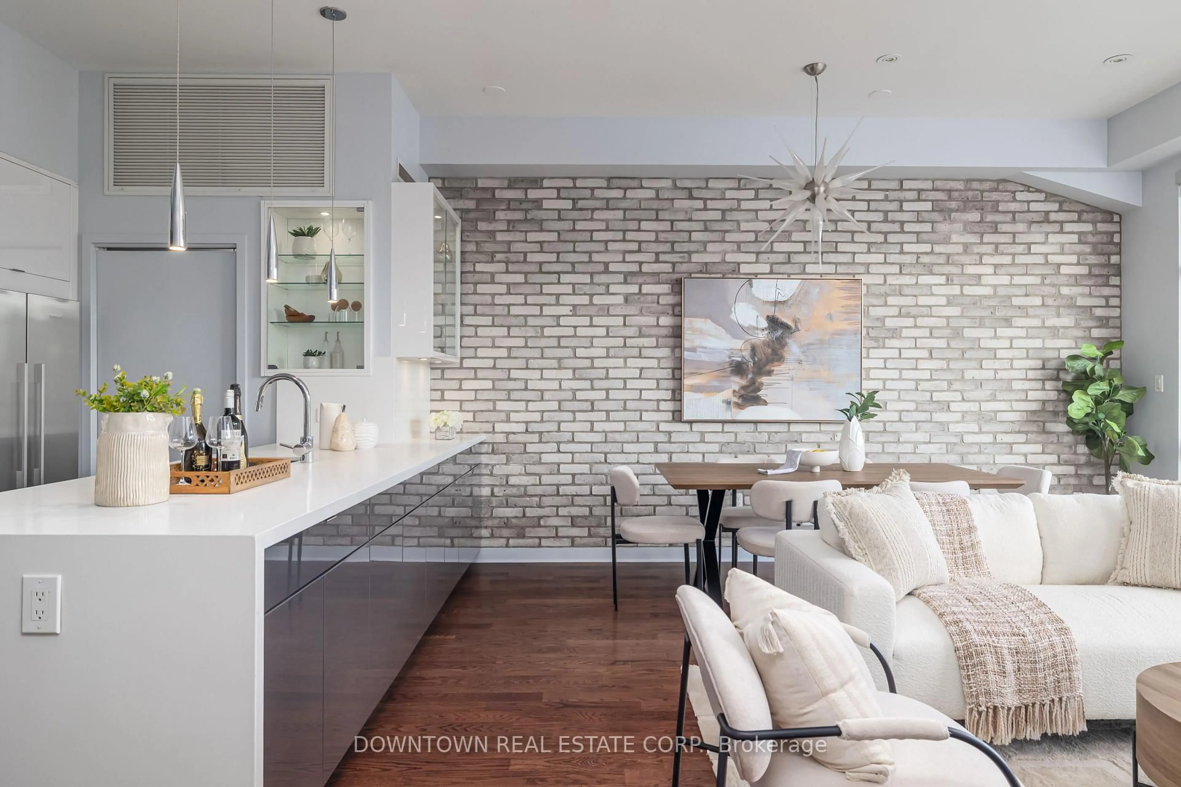 Open concept kitchen, ceramic/tile floor for 53 Colgate Ave #404, Toronto Ontario M4M 1N6