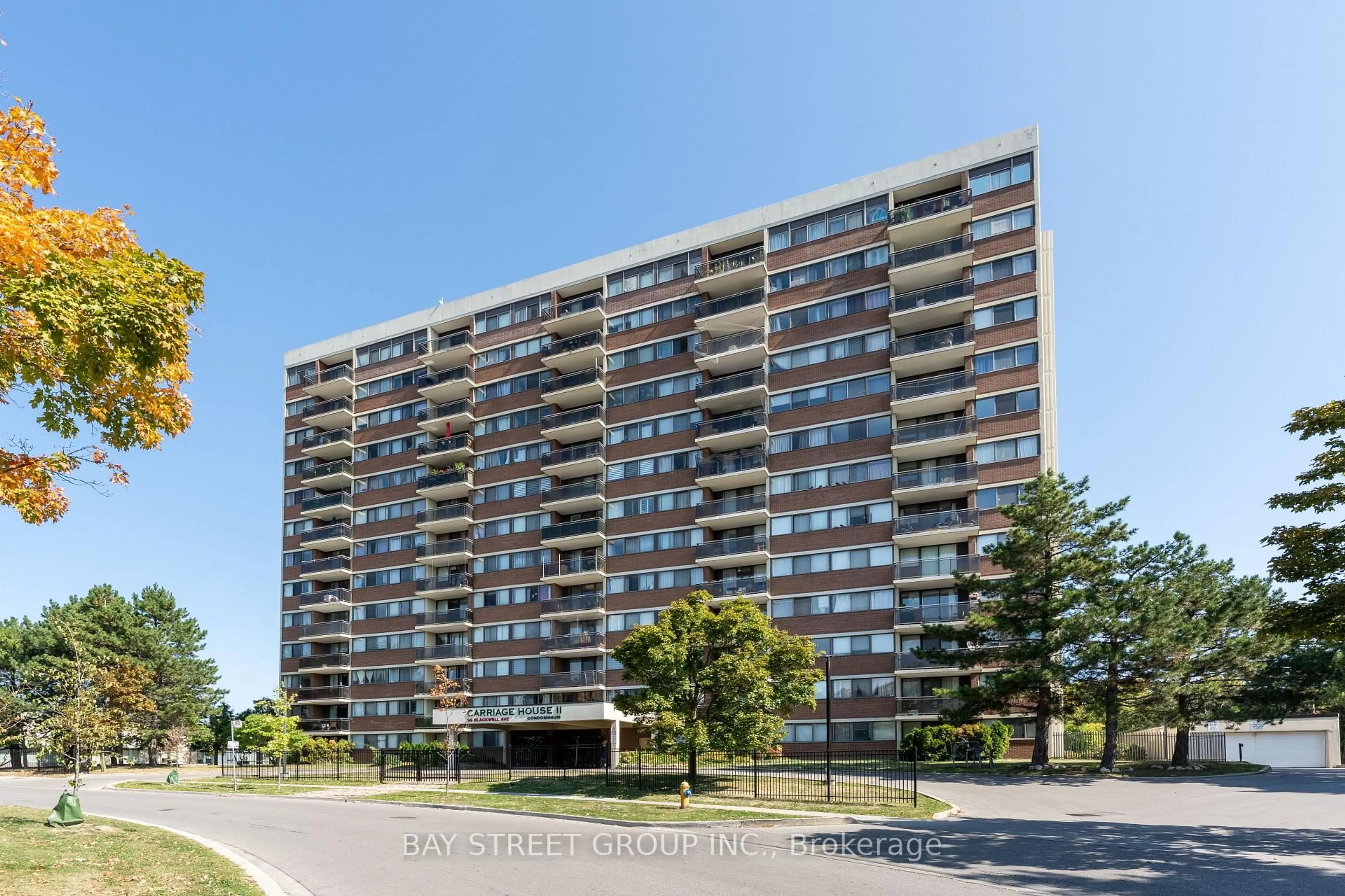 A pic from outside/outdoor area/front of a property/back of a property/a pic from drone, building for 99 Blackwell Ave #211, Toronto Ontario M1B 3R5