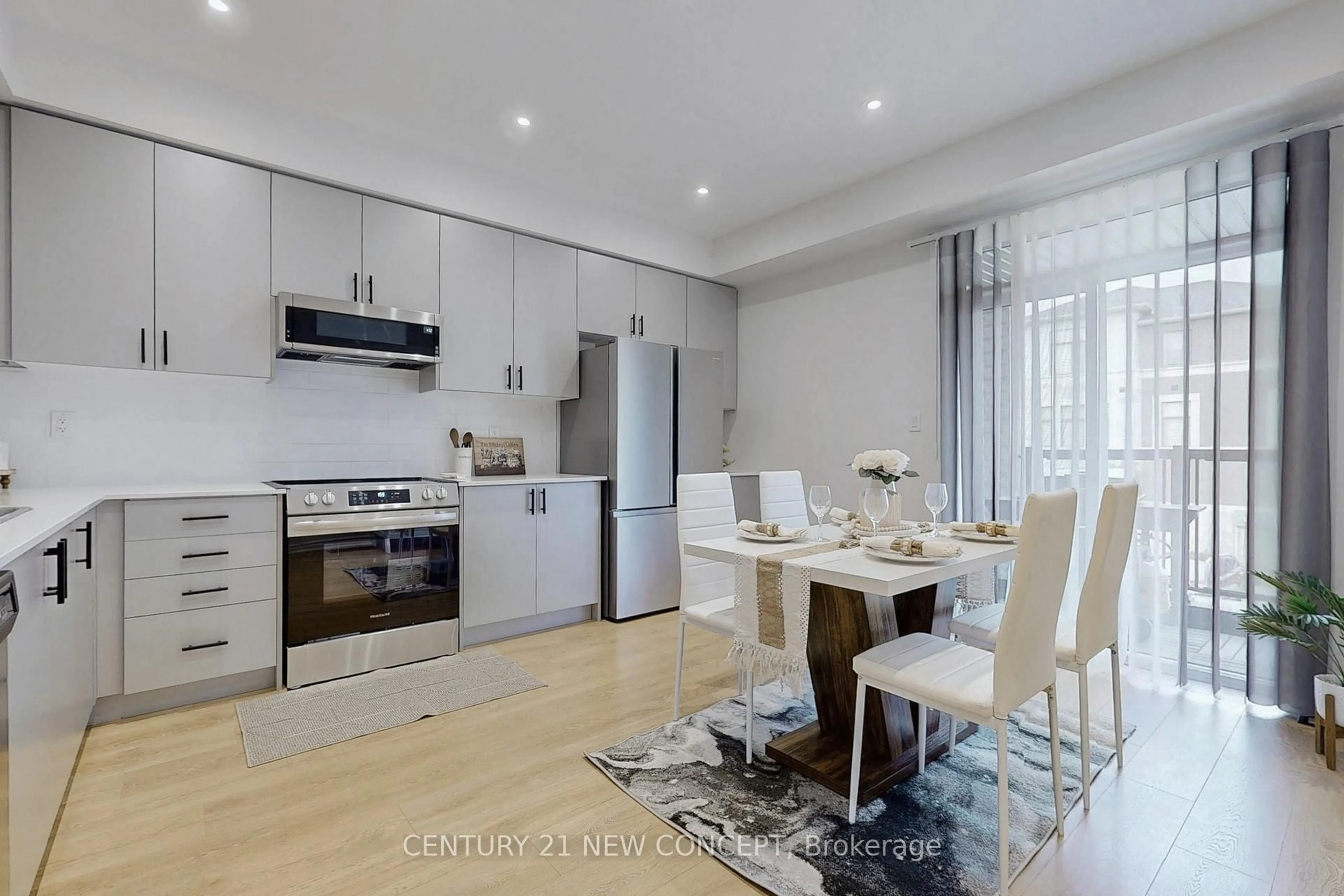 Open concept kitchen, unknown for 414 Okanagan Path, Oshawa Ontario L1H 0B1
