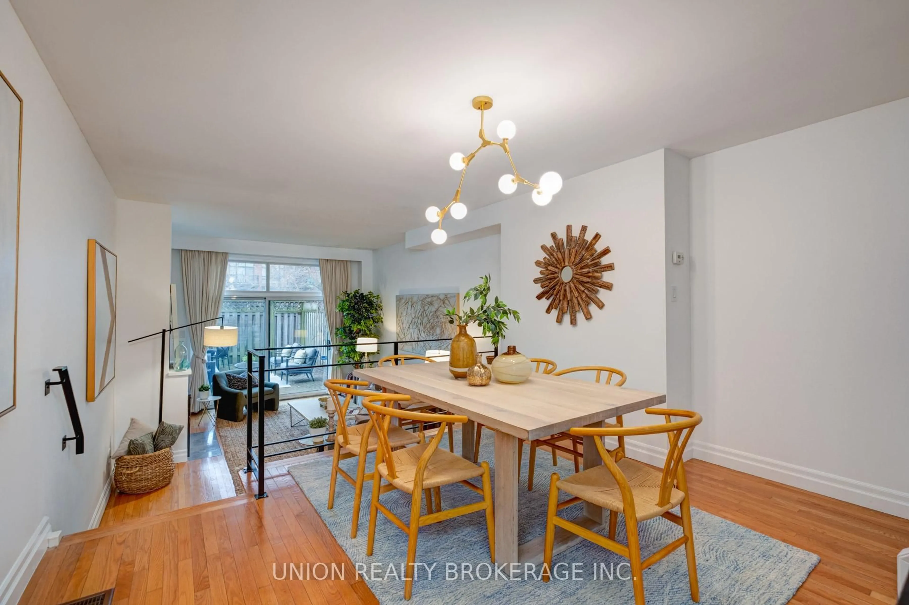 Dining room, wood/laminate floor for 90 Kippendavie Ave #9, Toronto Ontario M4L 3R5