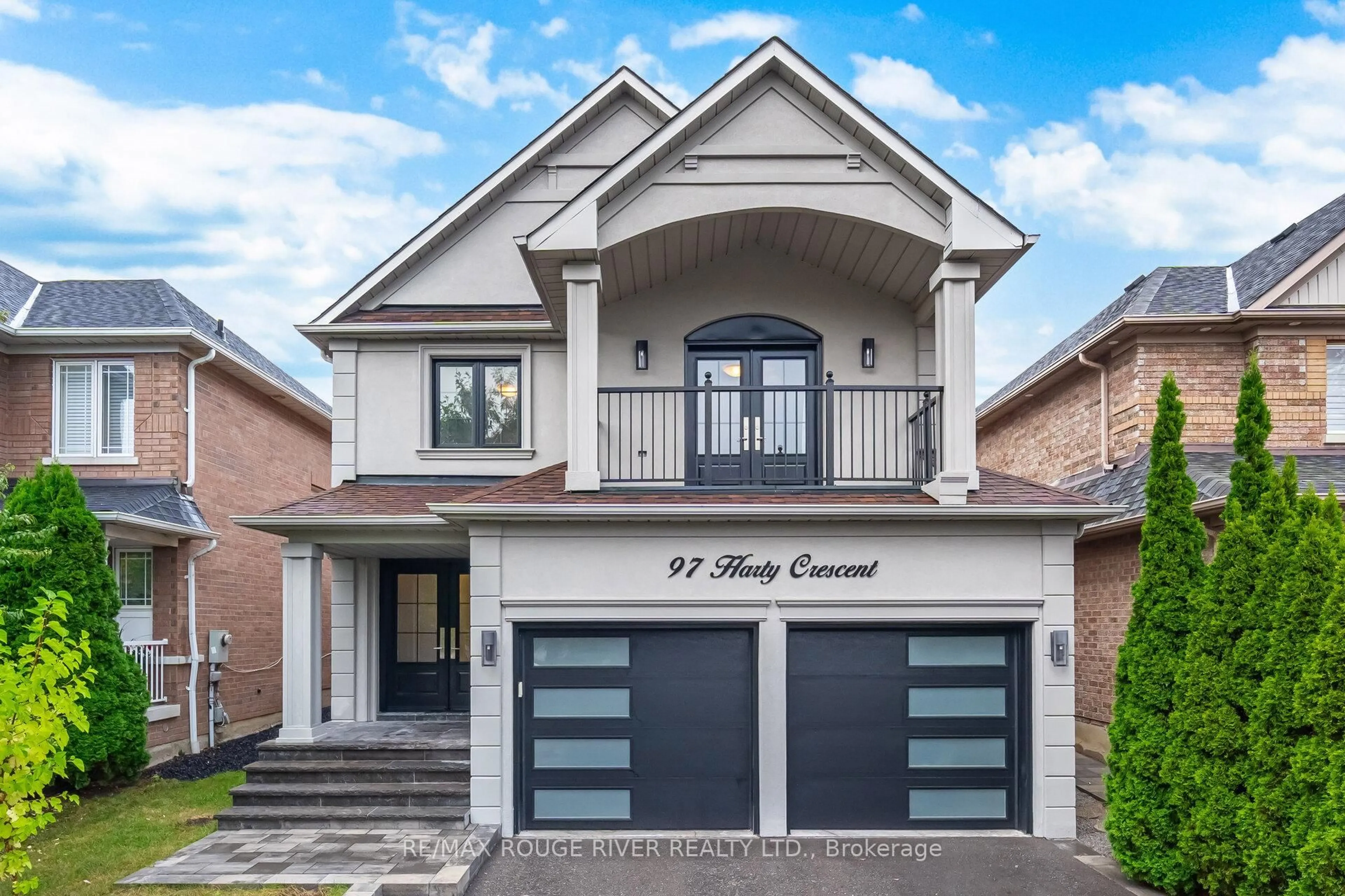 Home with brick exterior material, street for 97 Harty Cres, Ajax Ontario L1T 4E7