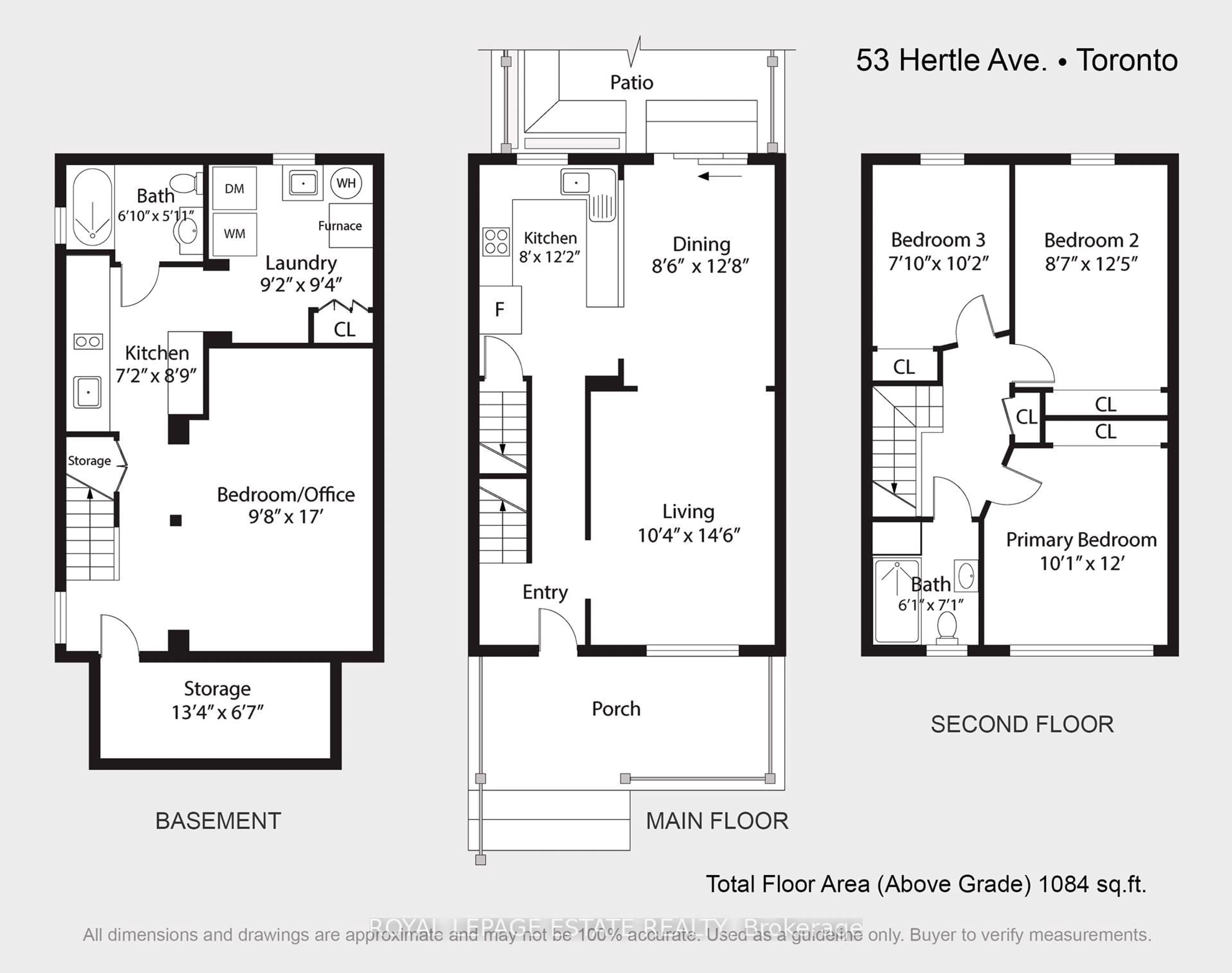 Floor plan for 53 Hertle Ave, Toronto Ontario M4L 2T3