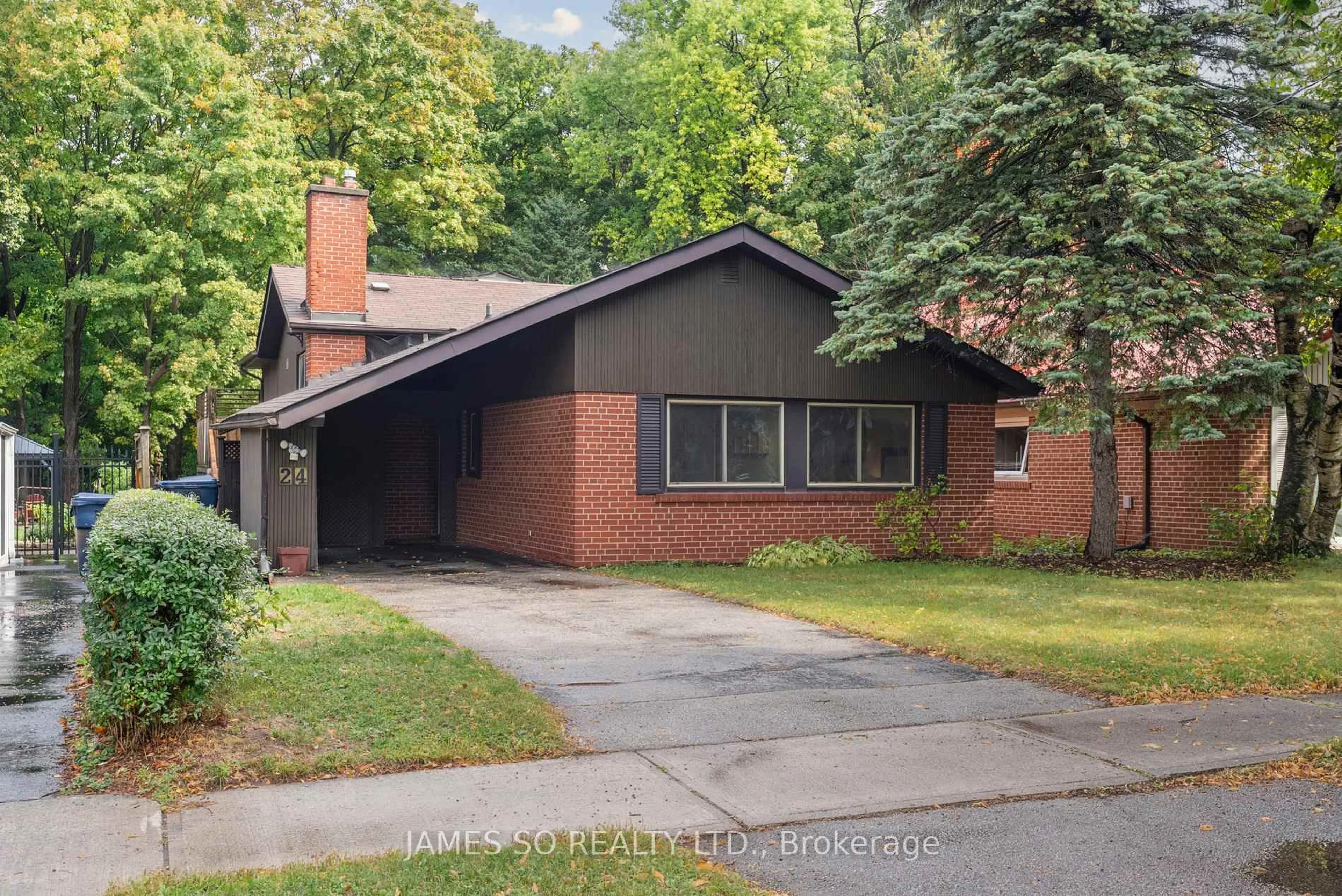 Home with brick exterior material, street for 24 Copping Rd, Toronto Ontario M1G 3J8