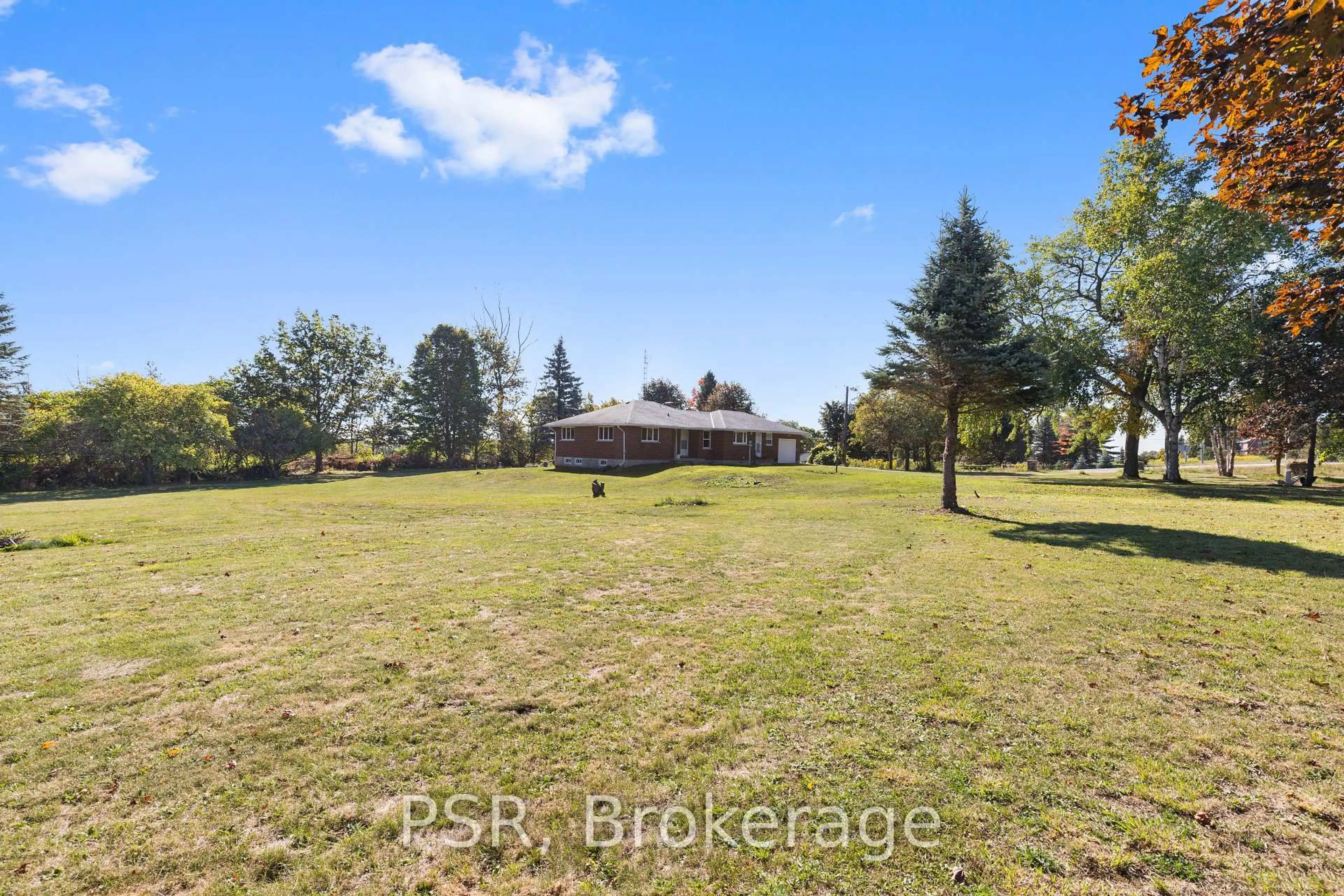 A pic from outside/outdoor area/front of a property/back of a property/a pic from drone, water/lake/river/ocean view for 1205 Scugog Line 10, Scugog Ontario L0C 1G0