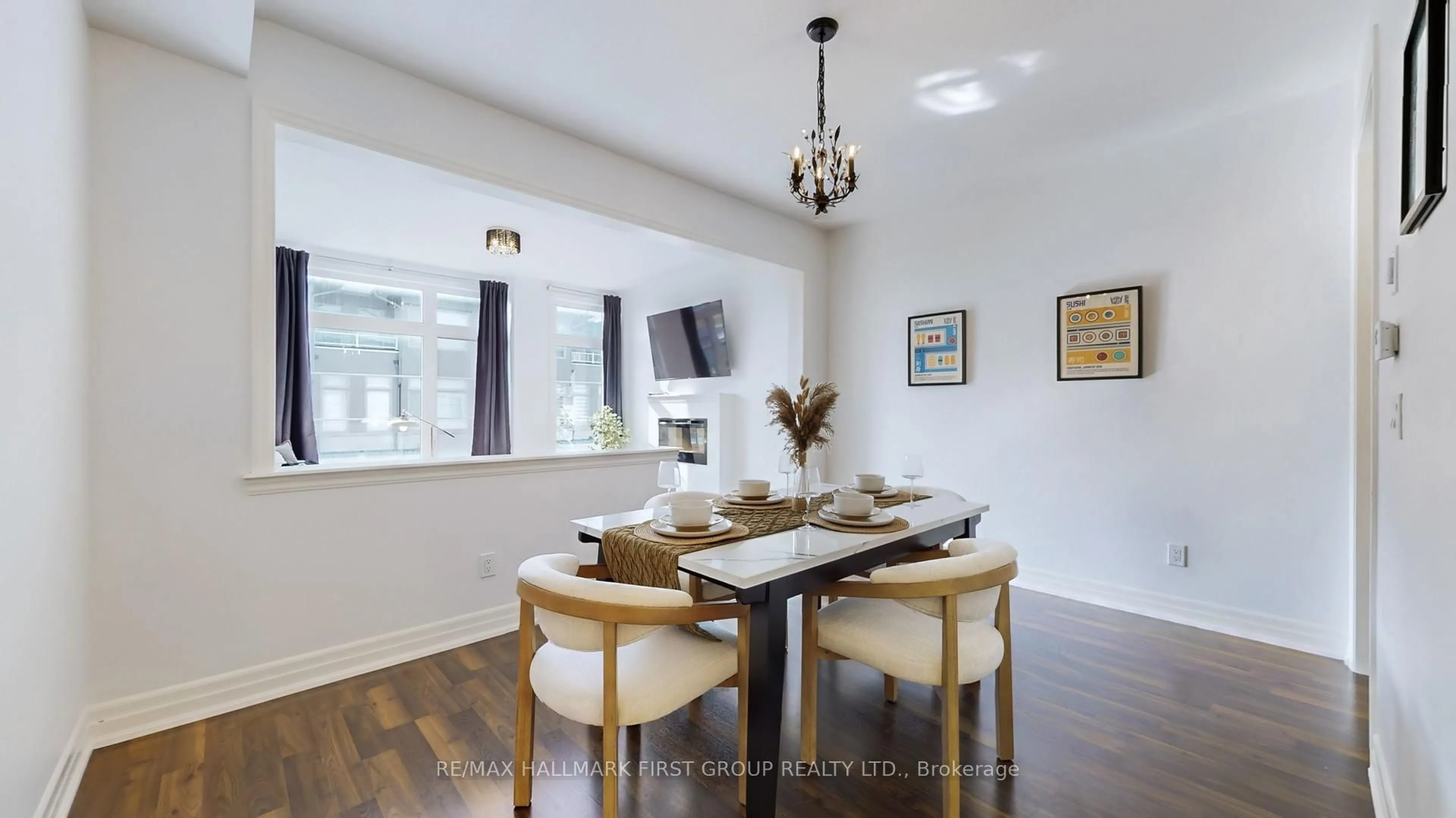 Dining room, wood/laminate floor for 384 Arctic Red Dr #TH 2, Oshawa Ontario L1L 0M5