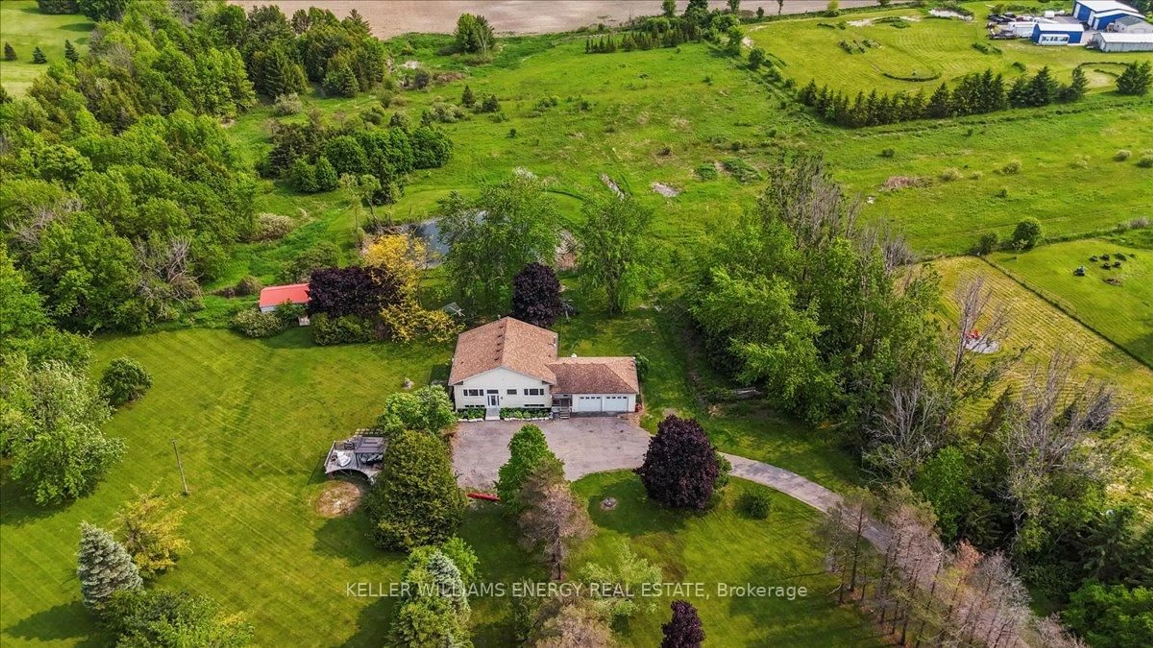 A pic from outside/outdoor area/front of a property/back of a property/a pic from drone, water/lake/river/ocean view for 2370 Bruce Rd, Scugog Ontario L0C 1G0