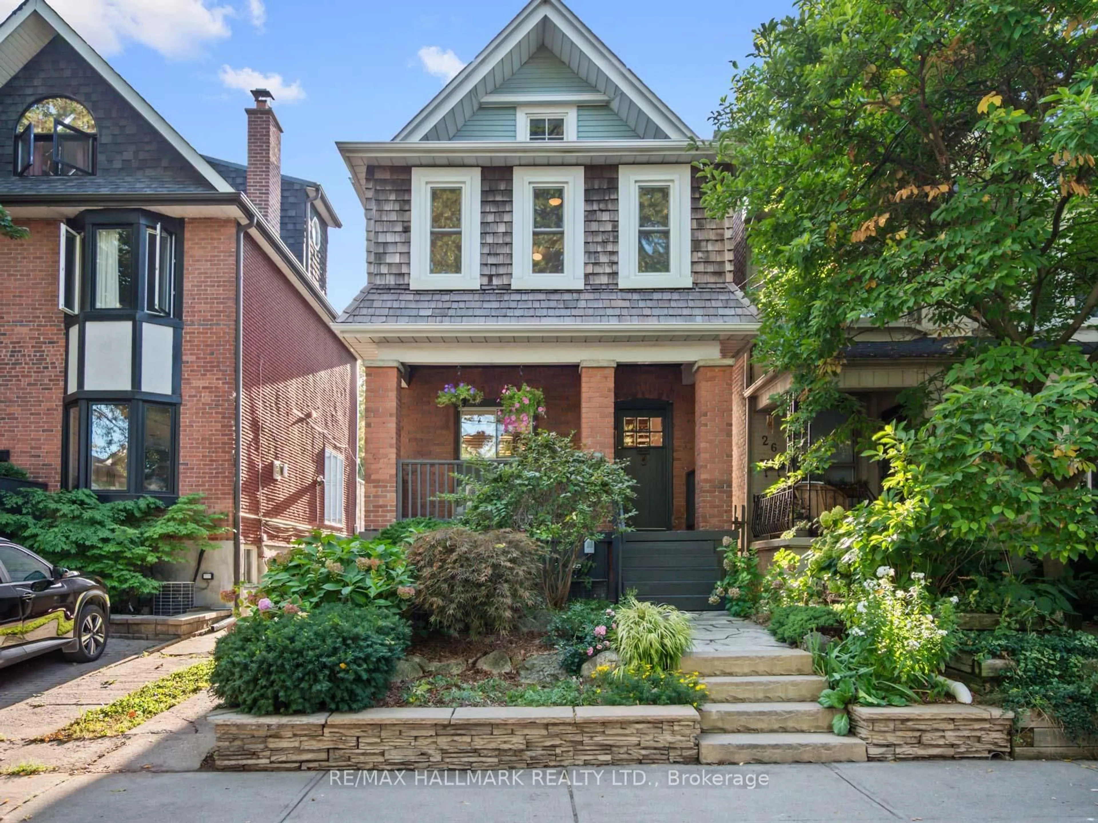 Home with brick exterior material, street for 24 Condor Ave, Toronto Ontario M4J 3M6