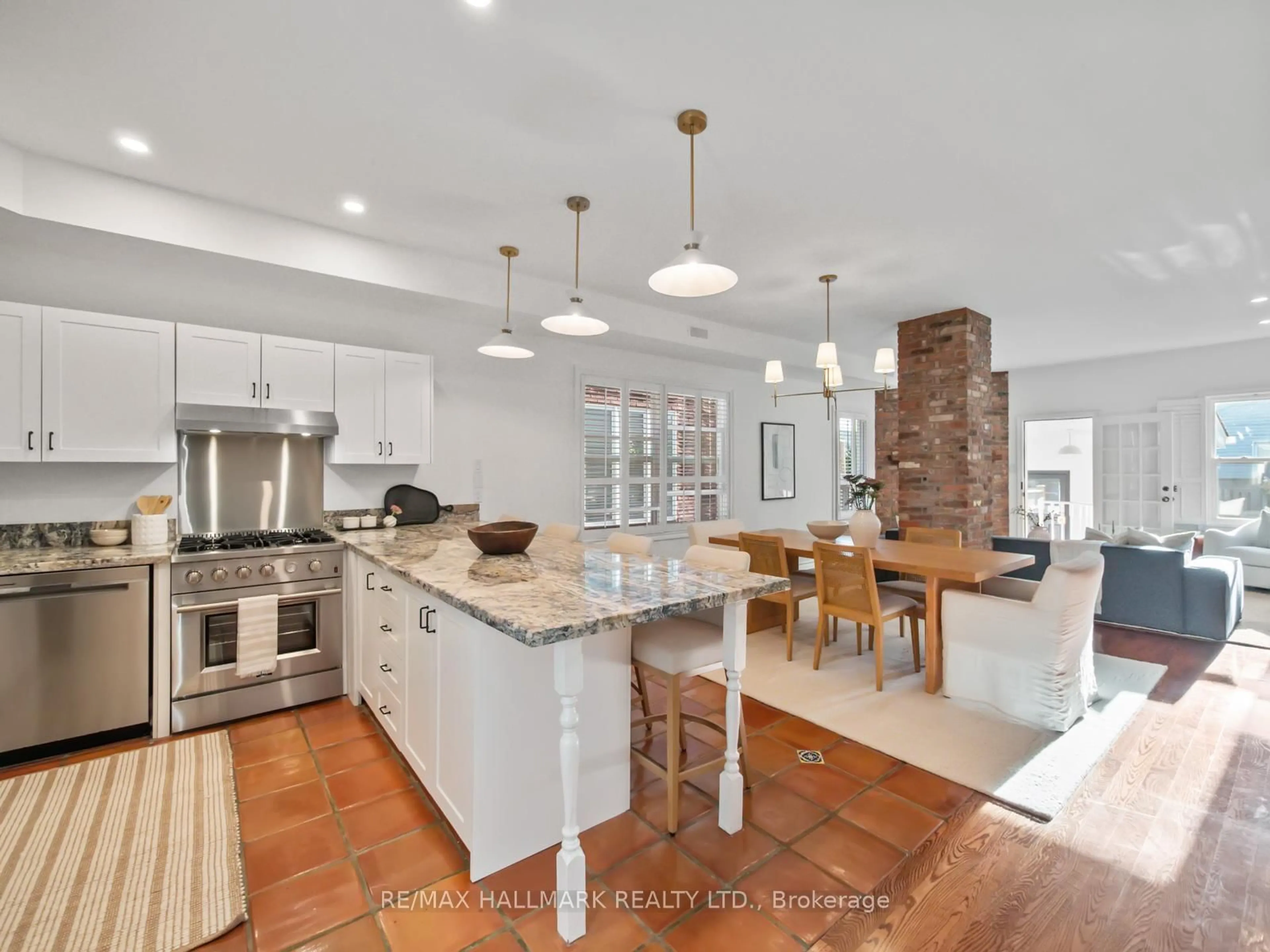 Open concept kitchen, ceramic/tile floor for 24 Condor Ave, Toronto Ontario M4J 3M6
