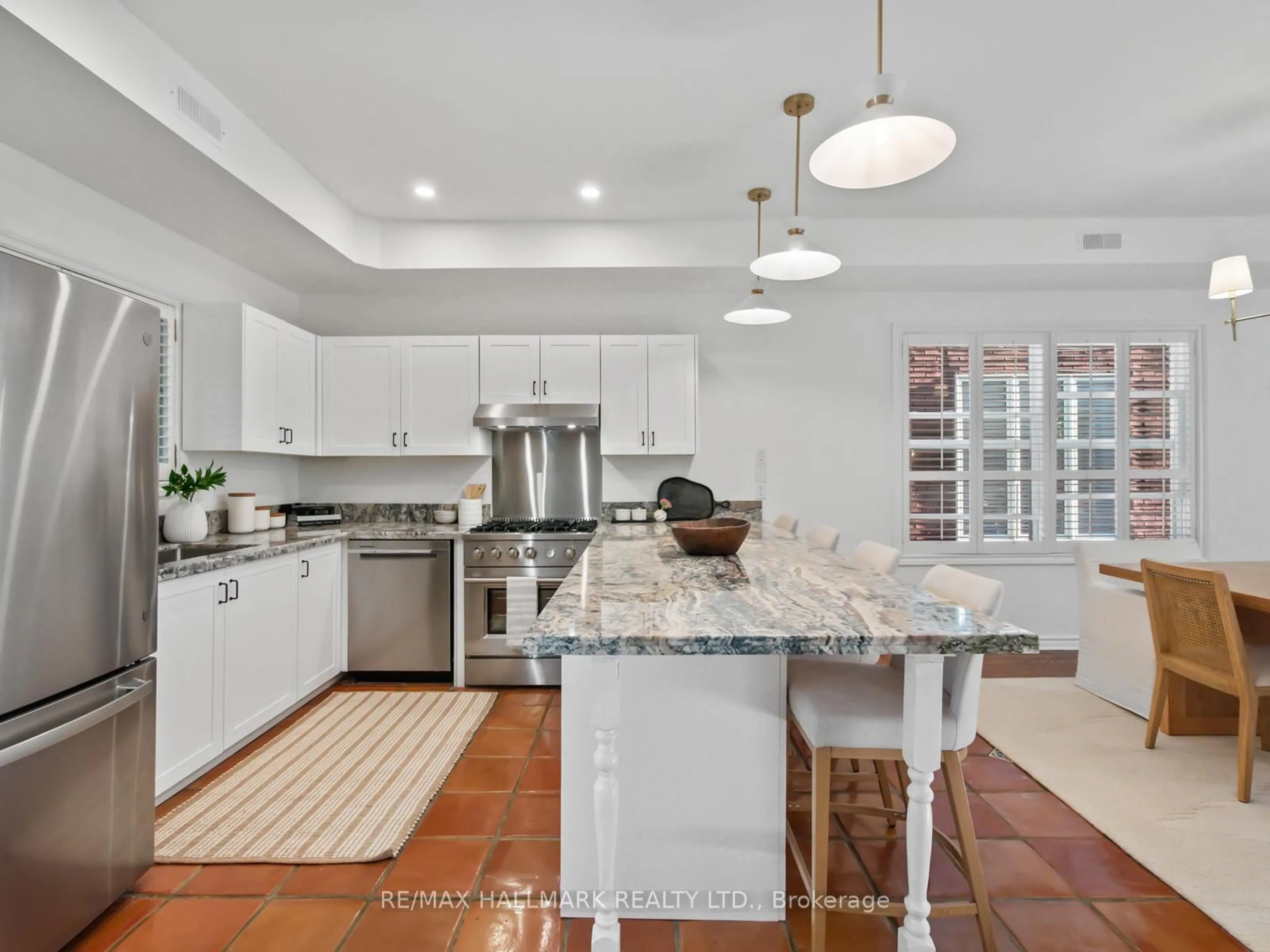 Open concept kitchen, ceramic/tile floor for 24 Condor Ave, Toronto Ontario M4J 3M6