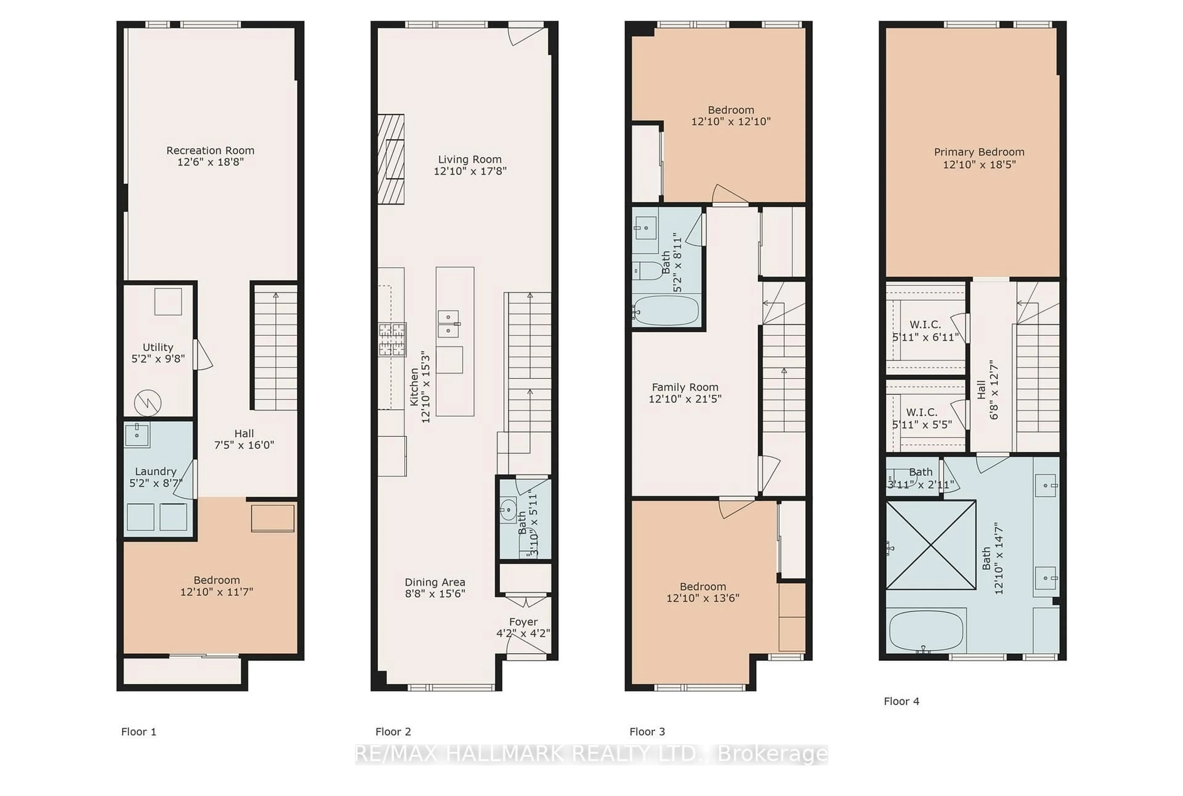 Floor plan for 68 Boulton Ave, Toronto Ontario M4M 2J5