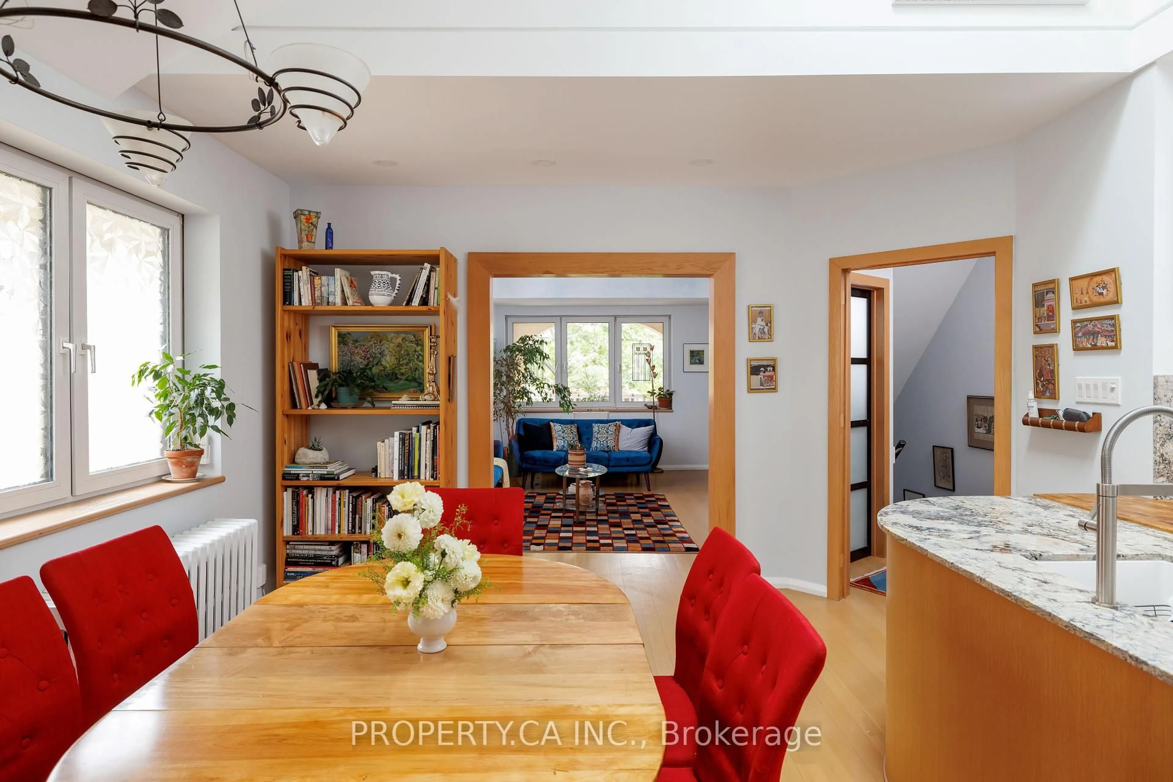 Open concept kitchen, wood/laminate floor for 52 Wineva Ave #Upper, Toronto Ontario M4E 2T2